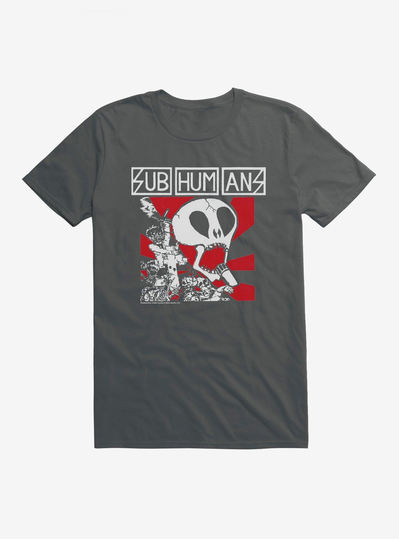 Subhumans Skull Band Logo T-Shirt, , hi-res
