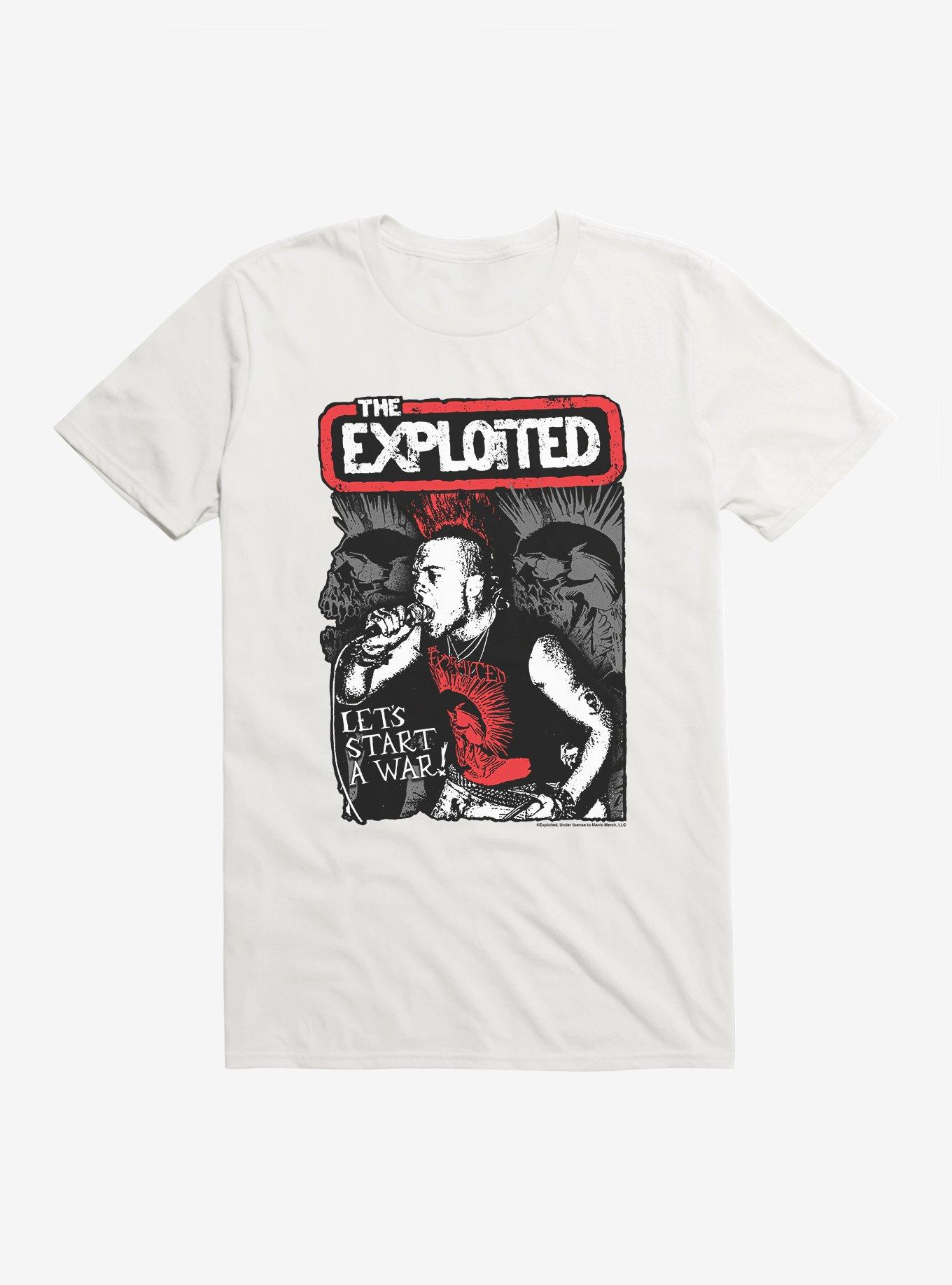 The Exploited Start A War T-Shirt, WHITE, hi-res