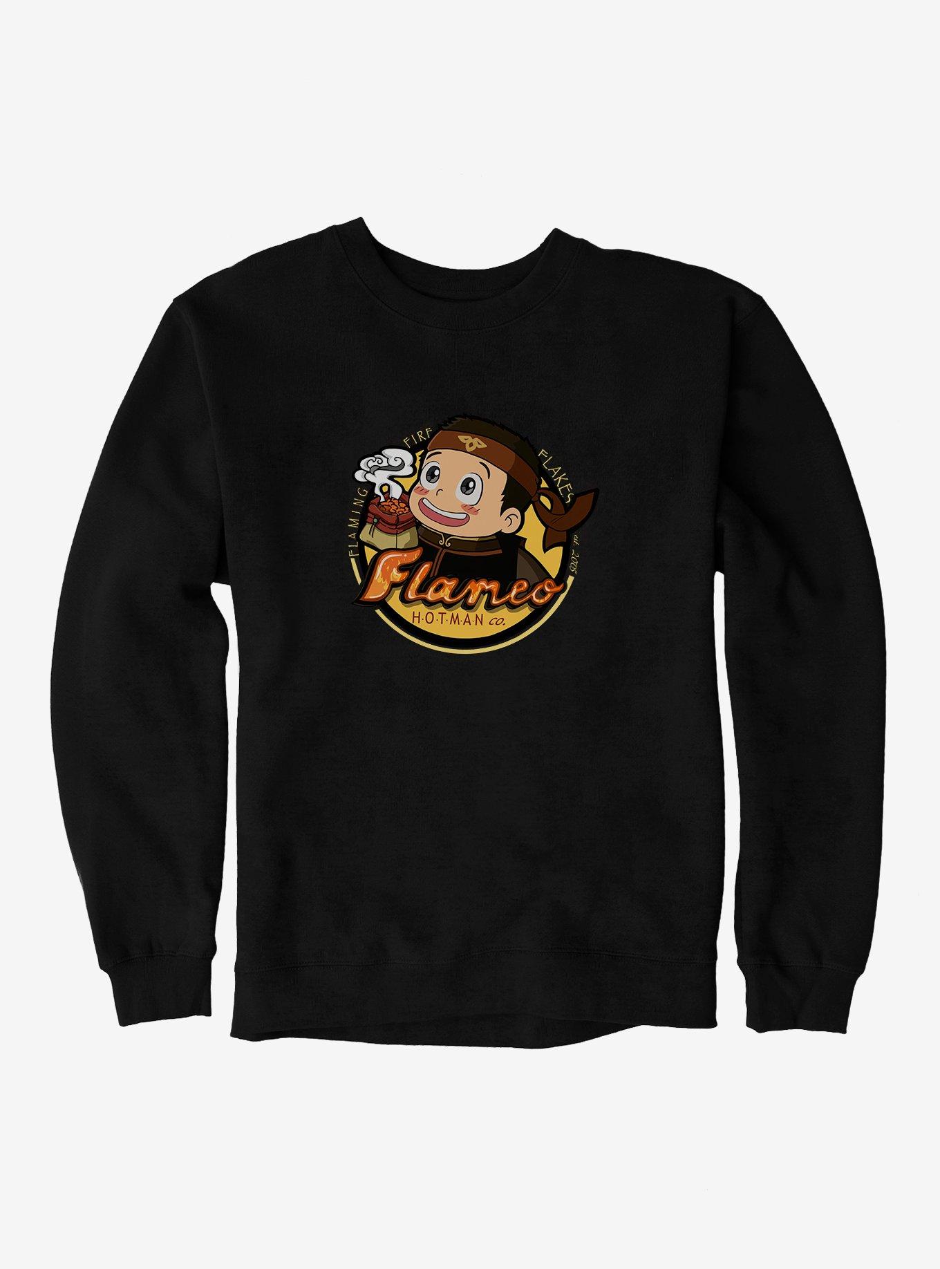 Avatar: The Last Airbender Flameo Hotman Co. Sweatshirt, BLACK, hi-res