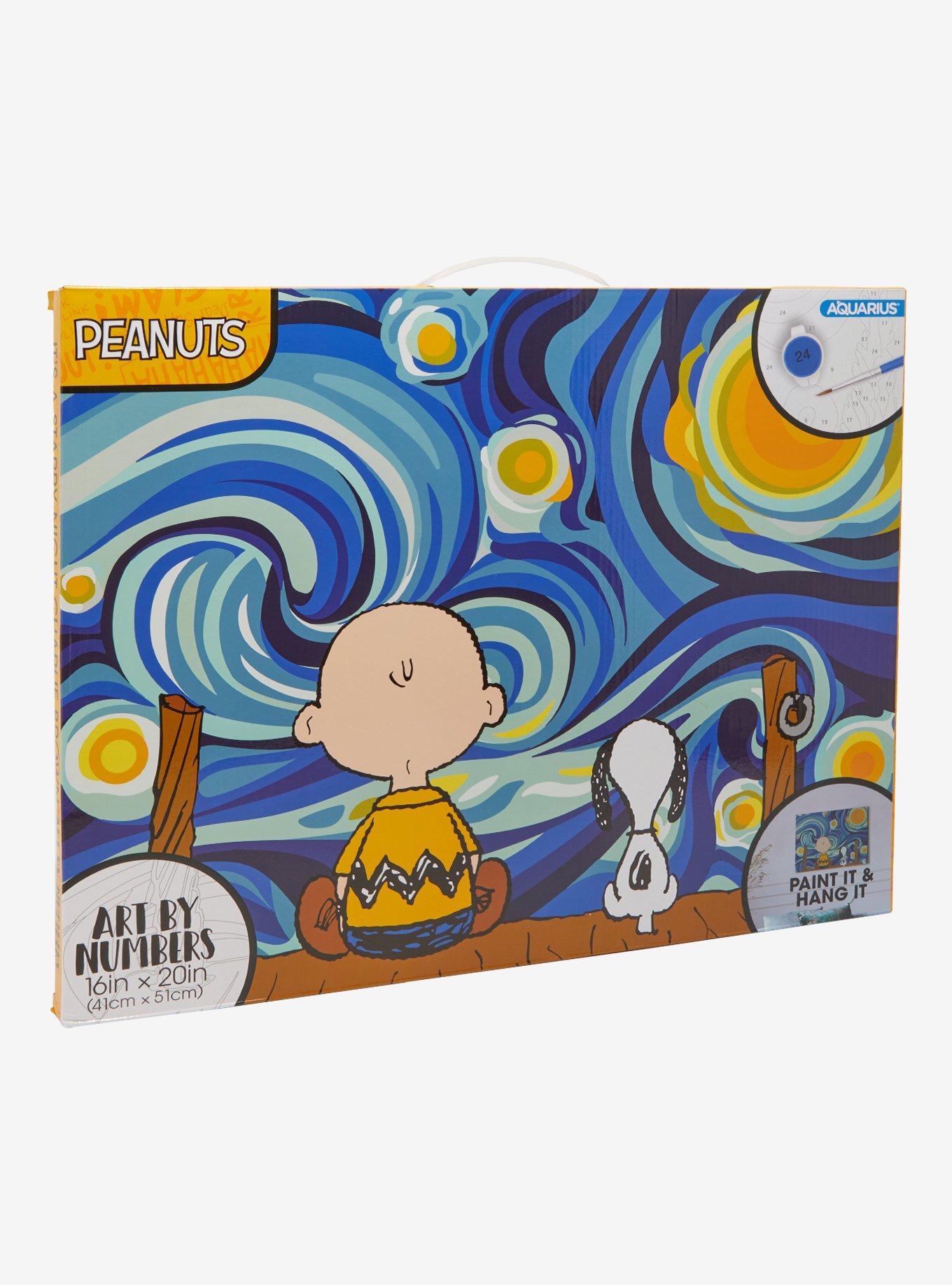 Peanuts Charlie Brown & Snoopy Starry Night Art By Numbers Paint Kit, , hi-res