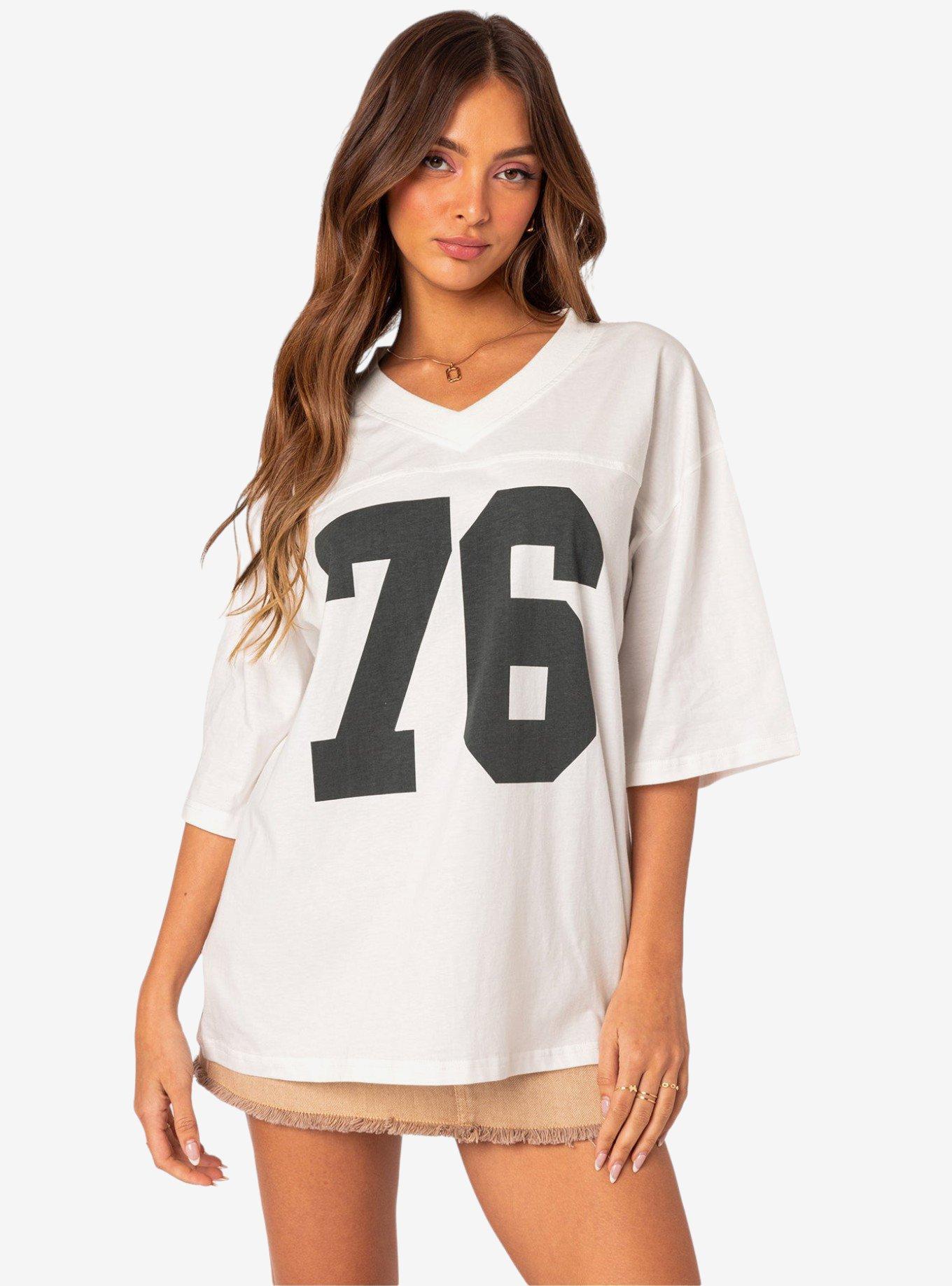 76 Oversized T-Shirt White, BRIGHT WHITE, hi-res