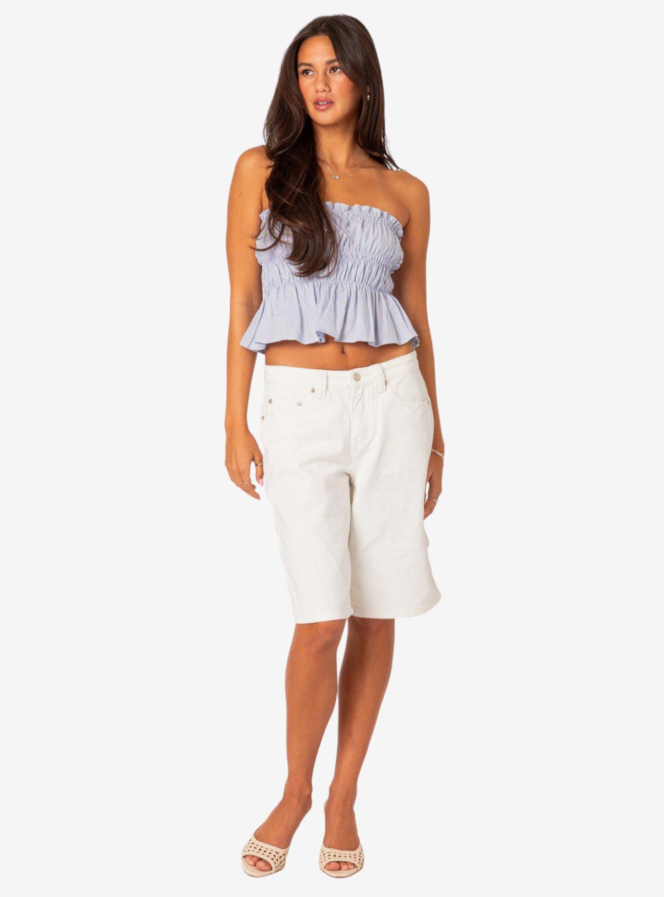Low Rise Bermuda Denim Carpenter Shorts | Hot Topic