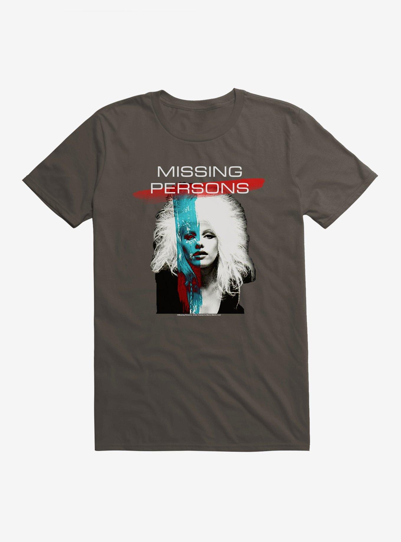 Missing Persons Bozzio Portrait T-Shirt, SMOKE, hi-res