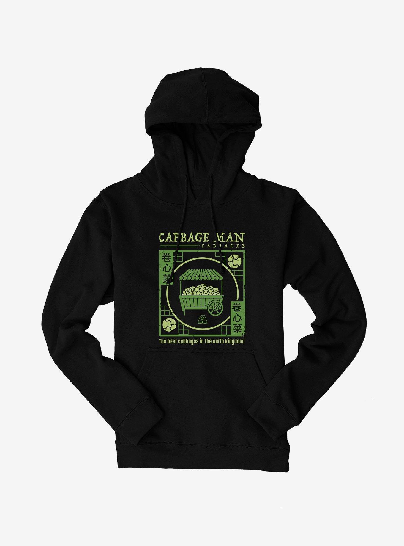 Avatar: The Last Airbender Cabbage Man Cabbages Hoodie, BLACK, hi-res