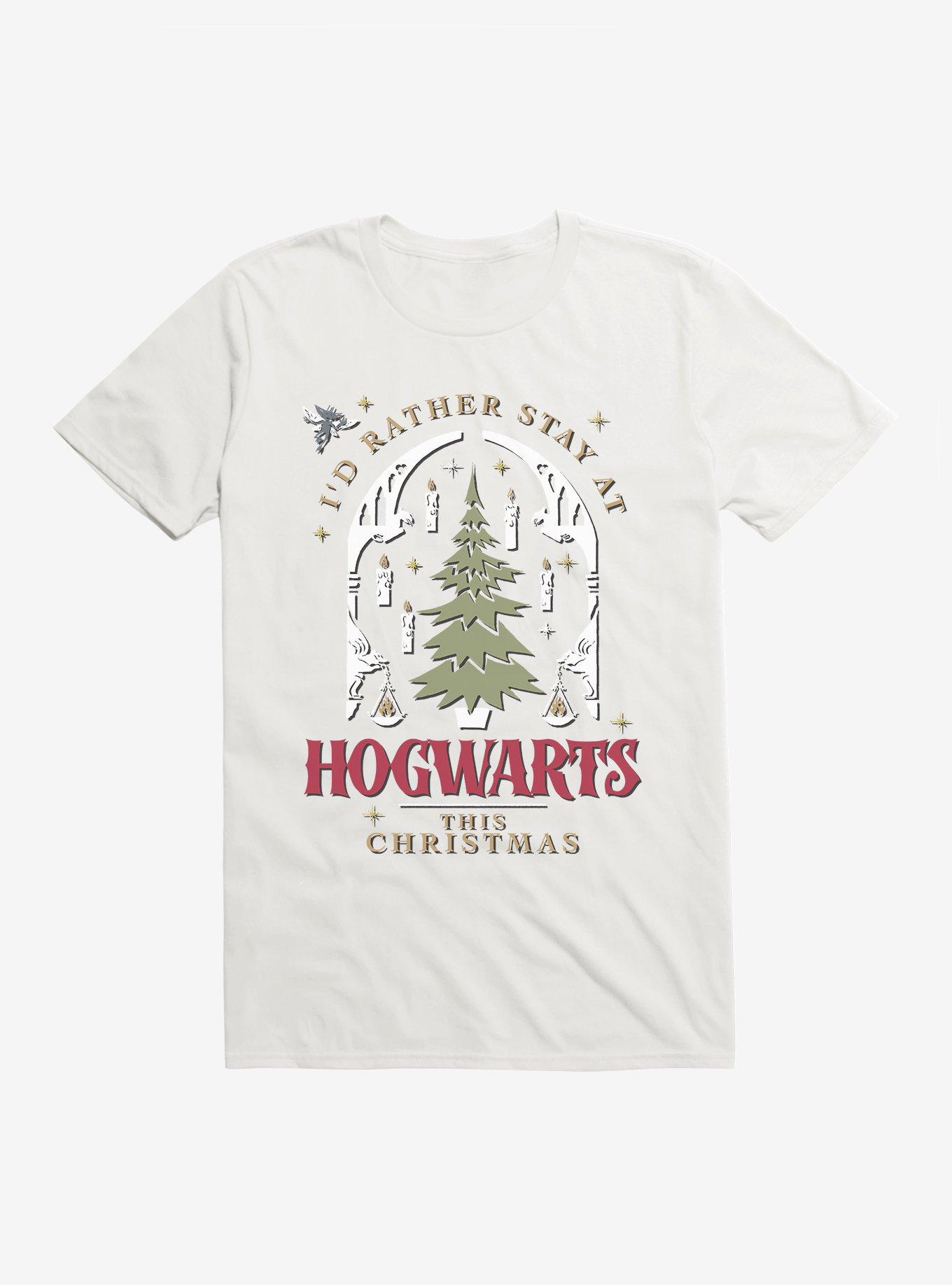 Harry Potter Rather Stay At Hogwarts This Christmas T-Shirt, , hi-res