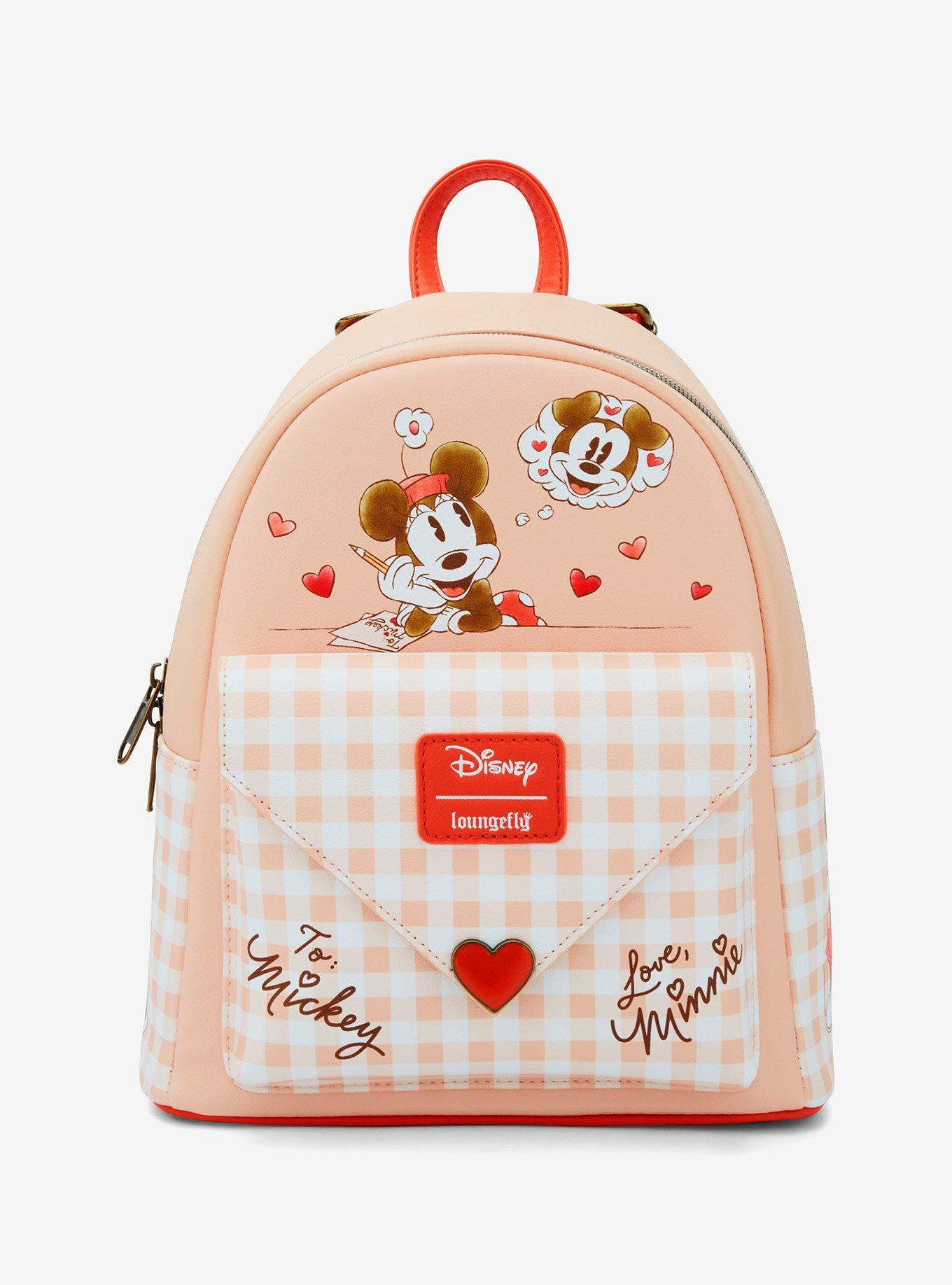 Disney outlet Loungefly Minnie Mouse Mini Backpack Scattered Letters RARE