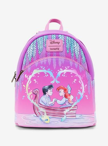 New Loungefly Disney The Little Mermaid Couple Boat Ride Backpack. Disney The Little Mermaid Ariel & Eric Kiss the Girl Scene  main image 3