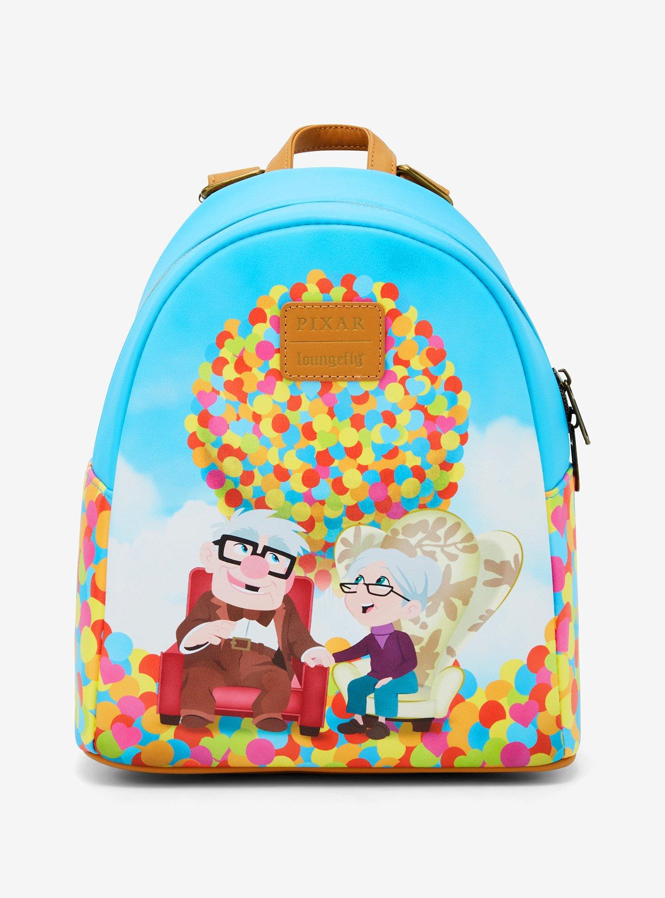 Loungefly Disney Pixar outlets Up Light Blue Brown Mini Backpack Carl & Ellie Balloon