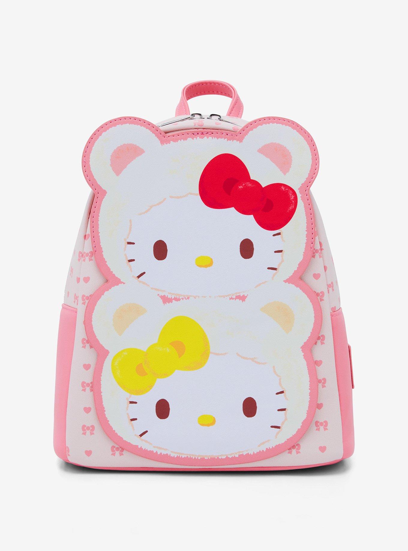 Loungefly Hello Kitty & Mimmy White Teddy Bear Mini Backpack, , hi-res