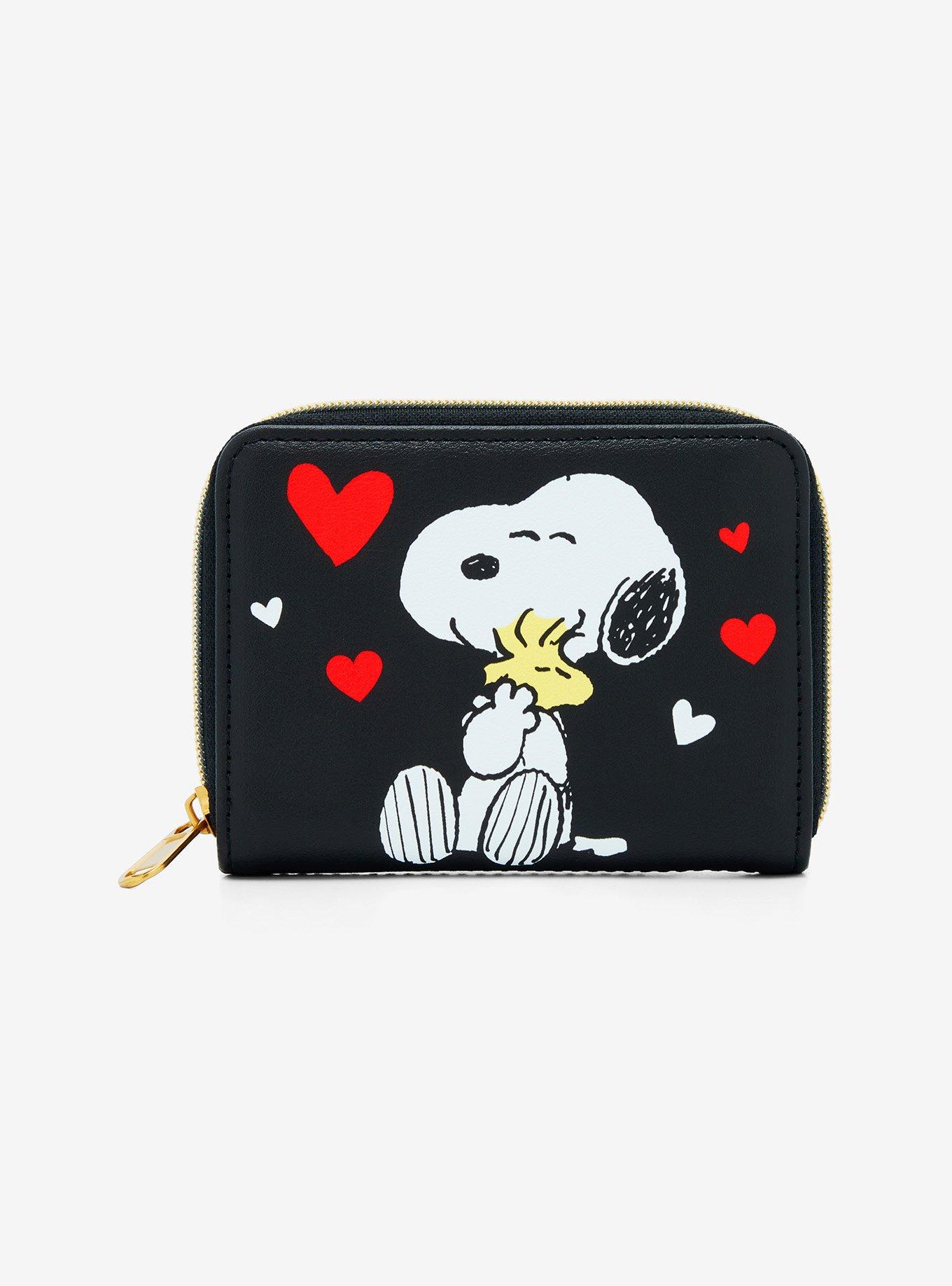 Loungefly Peanuts Snoopy Woodstock Hearts Mini Zipper Wallet, , hi-res