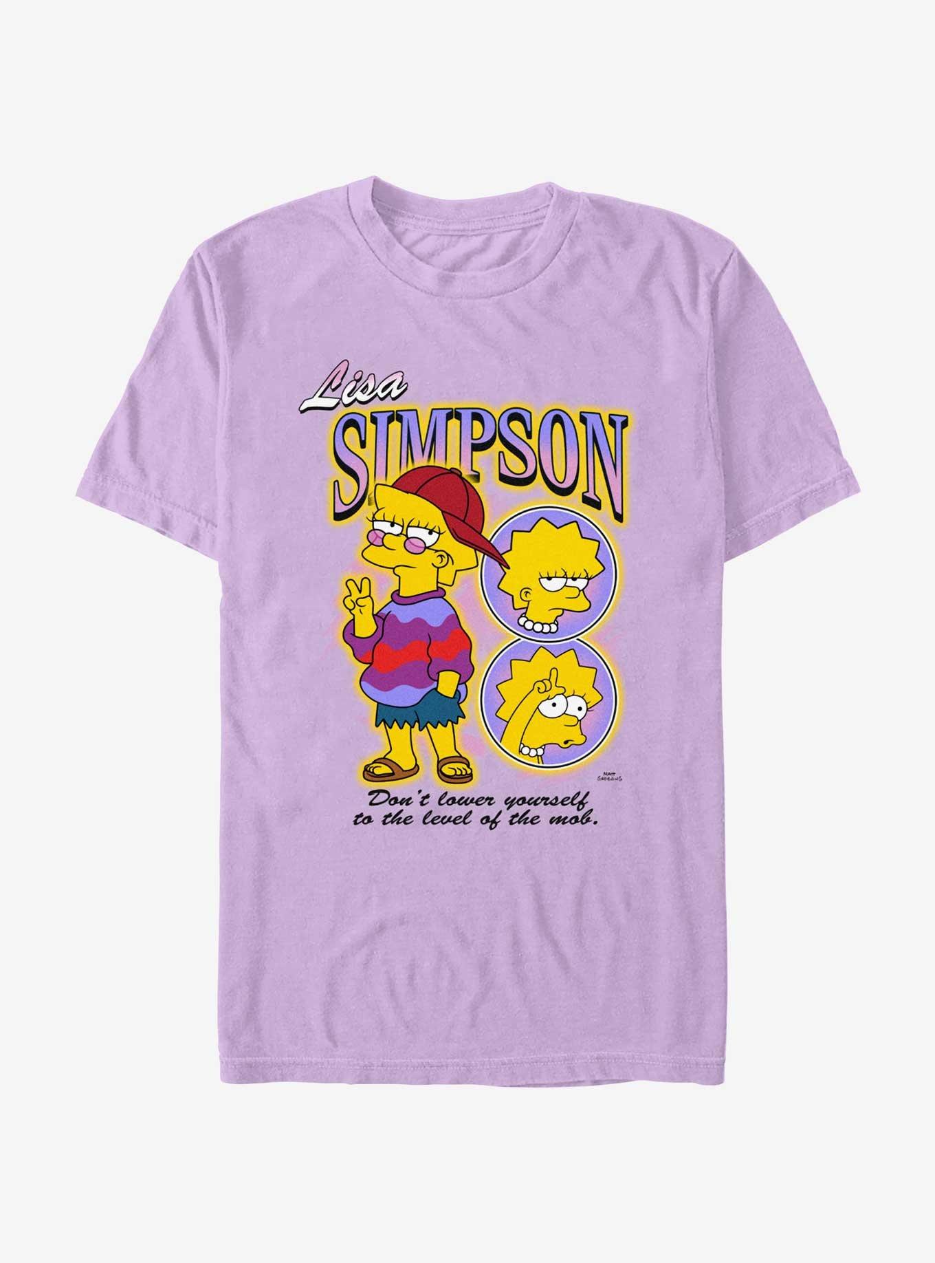 The Simpsons Lisa Peace Sign Garment Dye T-Shirt - PURPLE | Hot Topic