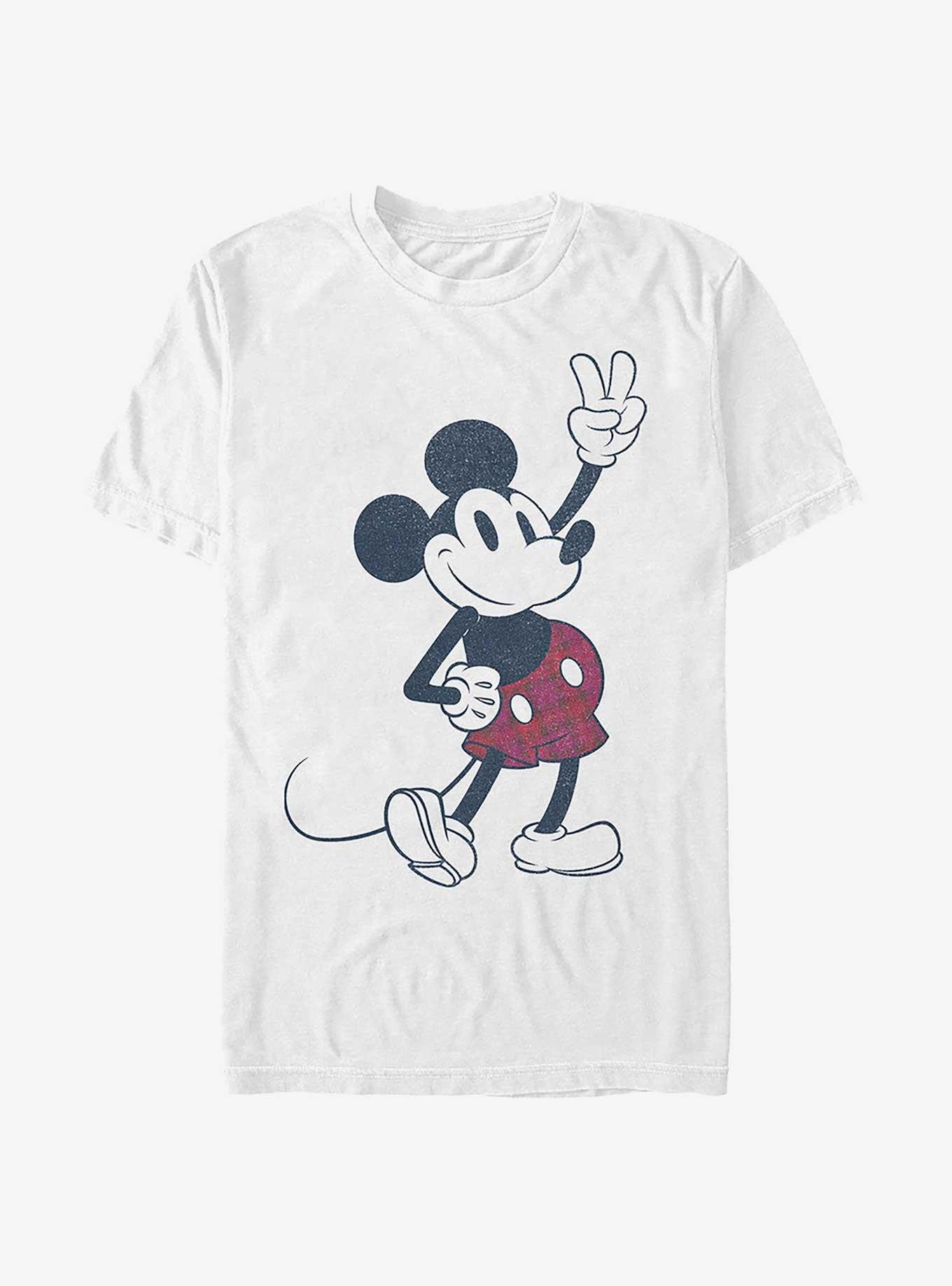 COMFORTCOLORS Disney Mickey Mouse Plaid Mickey Garment Dye T-Shirt