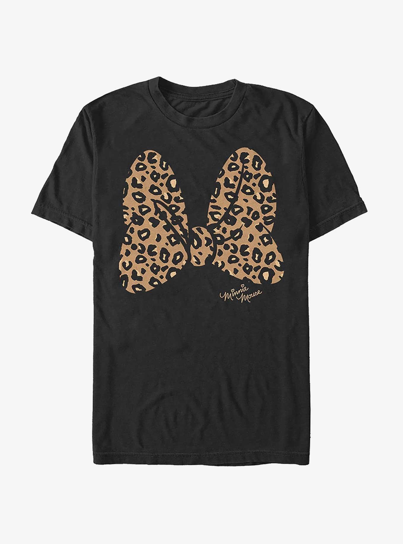 Disney Minnie Mouse Animal Print Bow Garment Dye T-Shirt, , hi-res