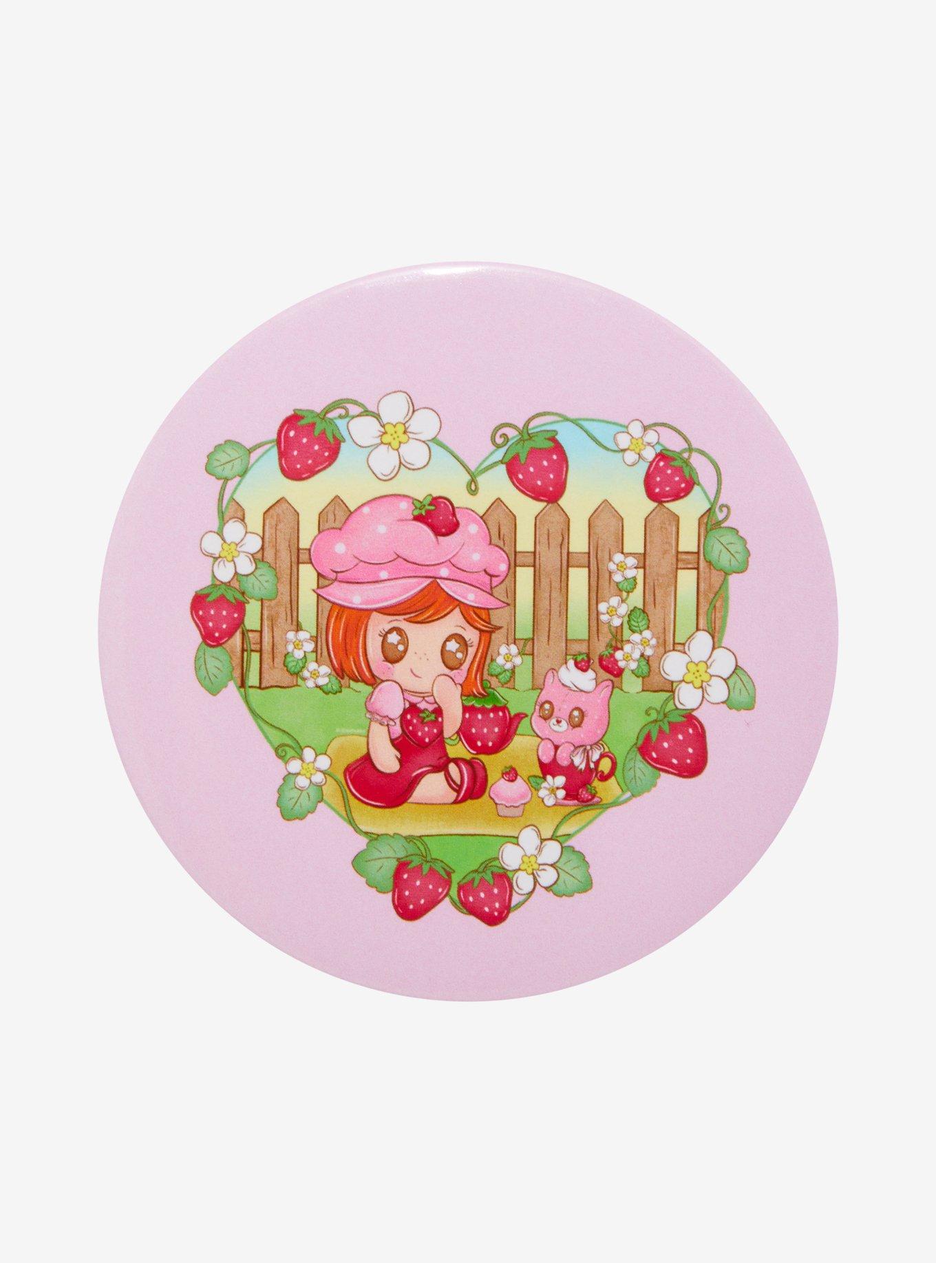 Strawberry Shortcake X Spooksieboo Heart 3 Inch Button, , hi-res