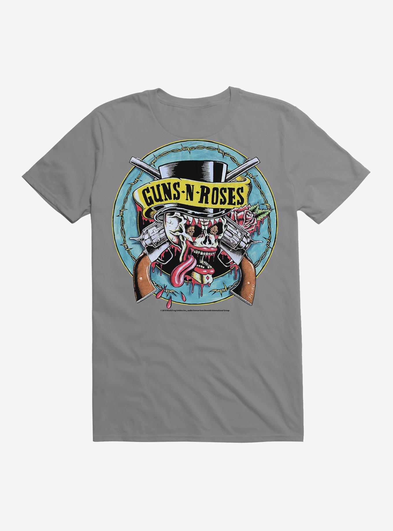 Guns N' Roses Suicide Skull T-Shirt, STORM GREY, hi-res