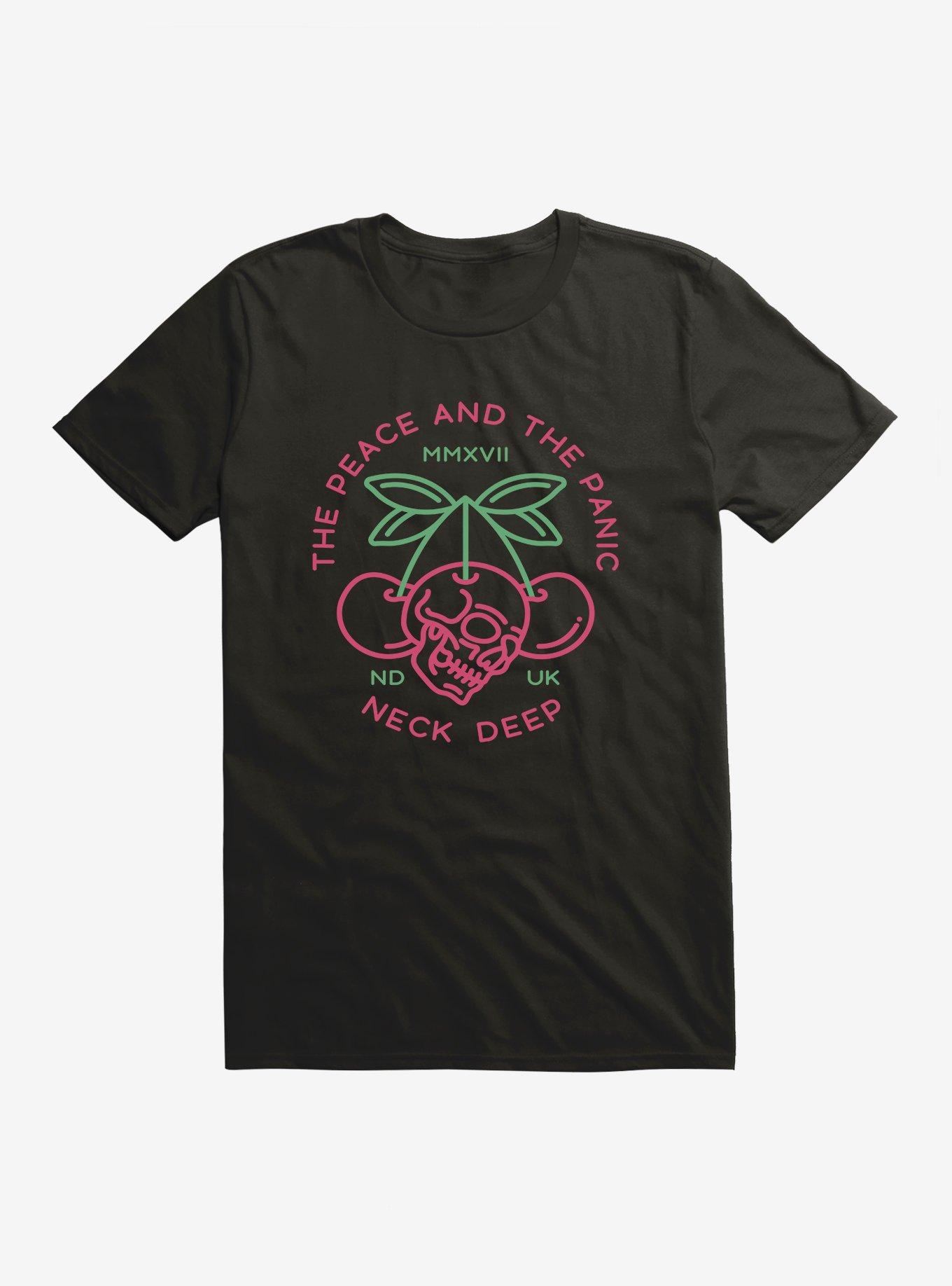 Neck Deep The Peace And The Panic Cherry Skull T-Shirt, , hi-res