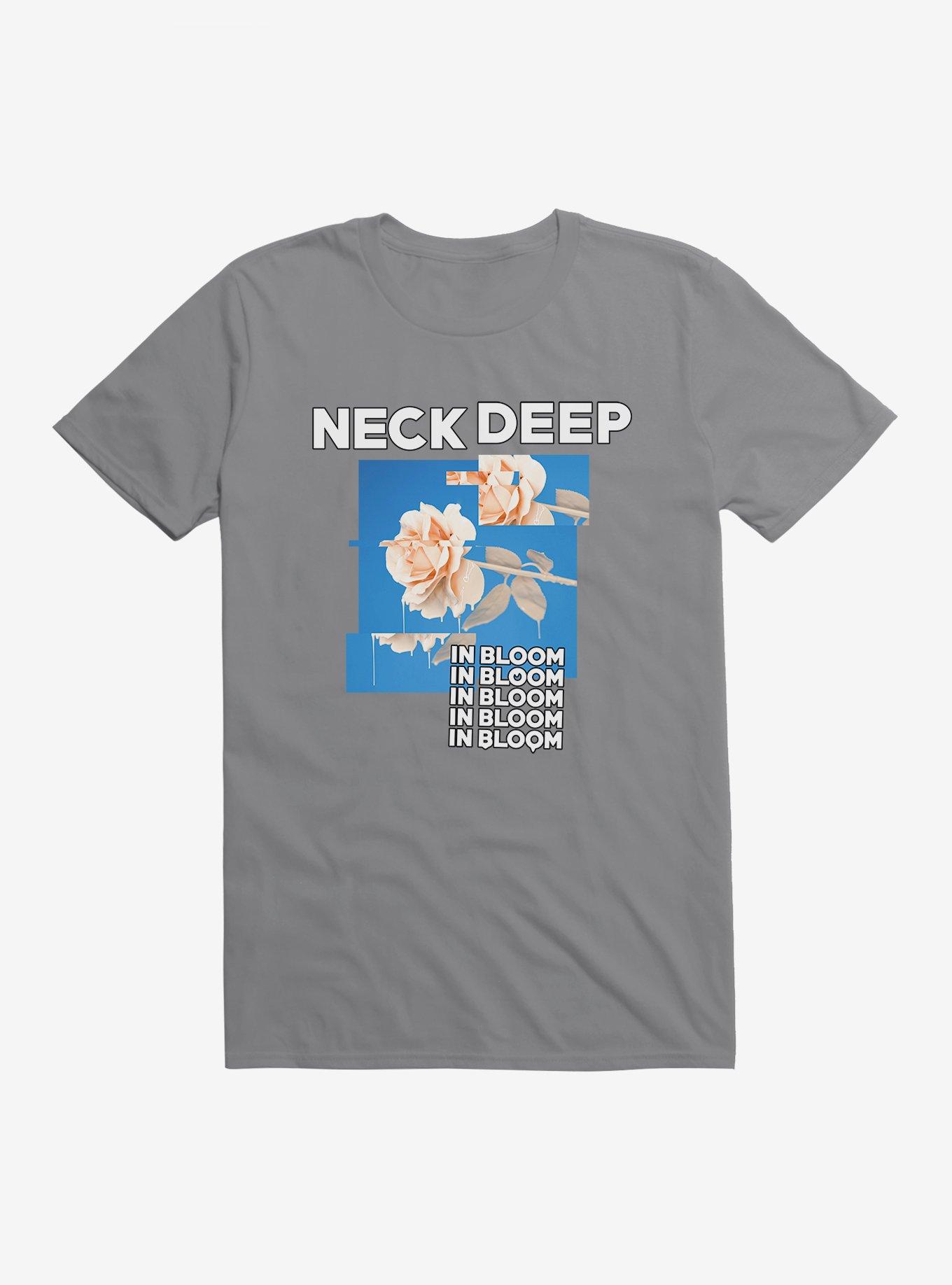 Neck Deep In Bloom Flower T-Shirt, STORM GREY, hi-res