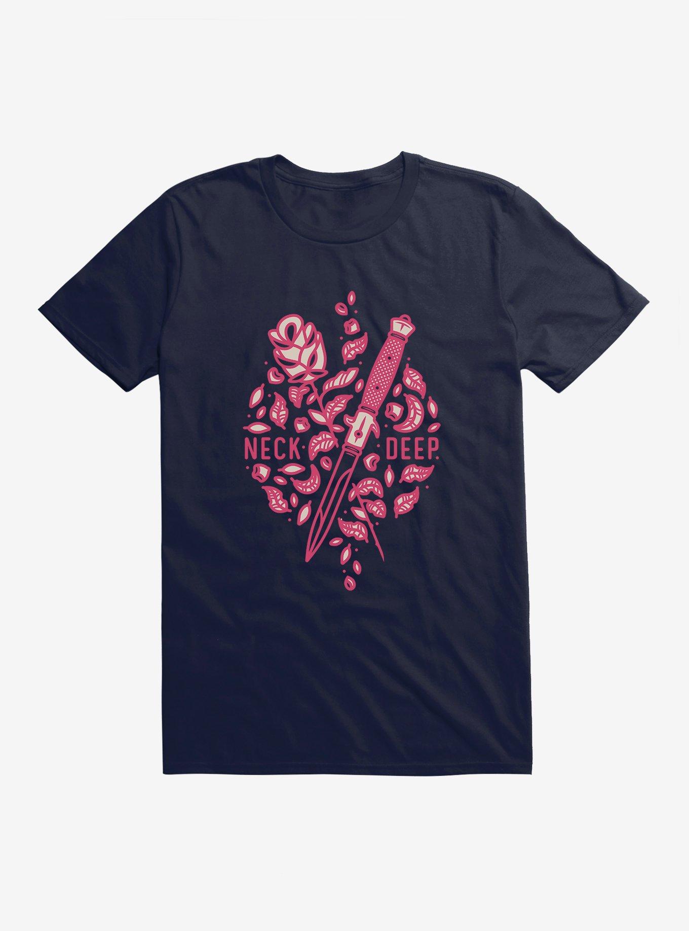 Neck Deep Rose And Dagger T-Shirt, , hi-res