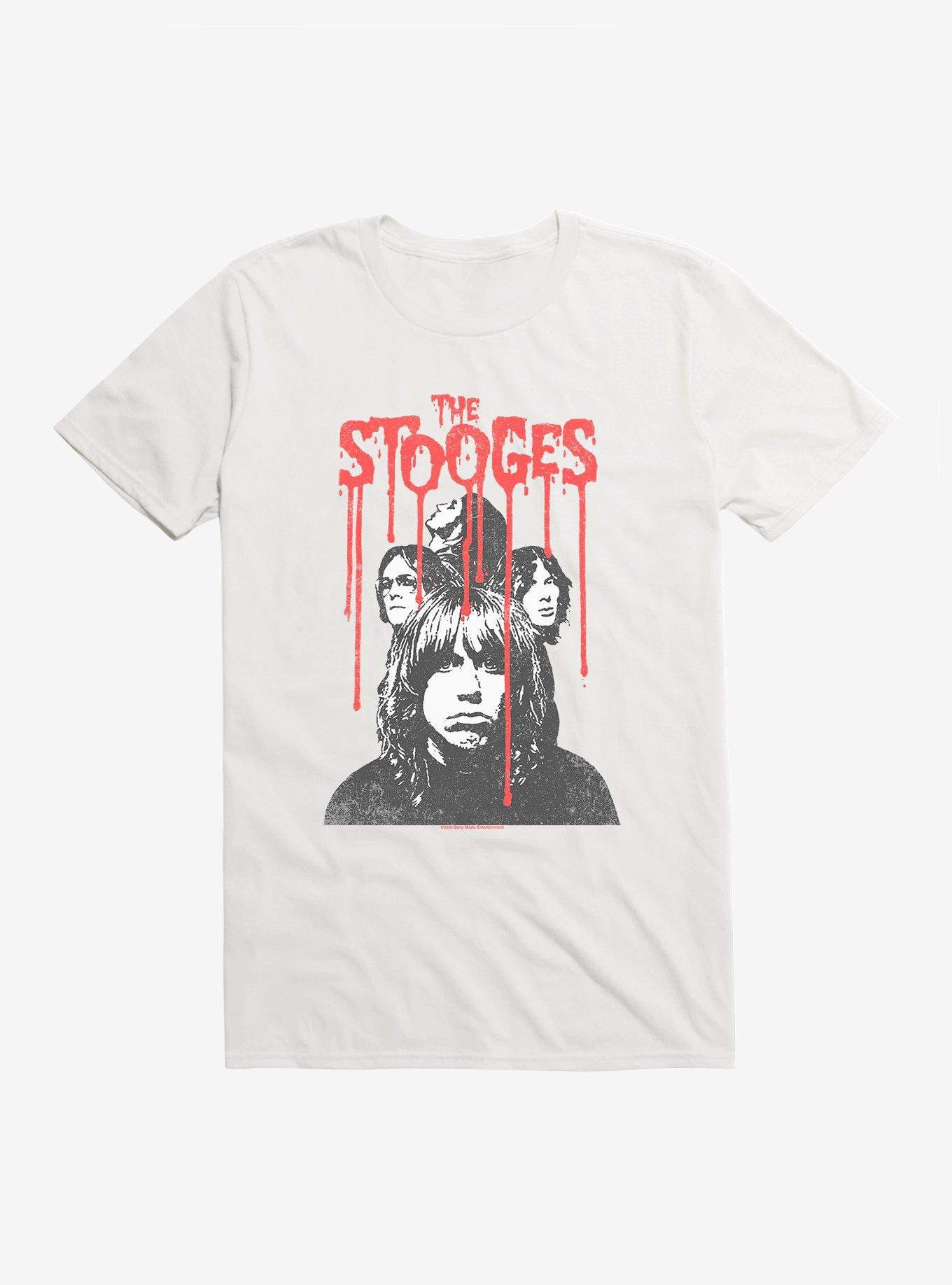 Iggy Pop The Stooges Red Font T-Shirt, WHITE, hi-res