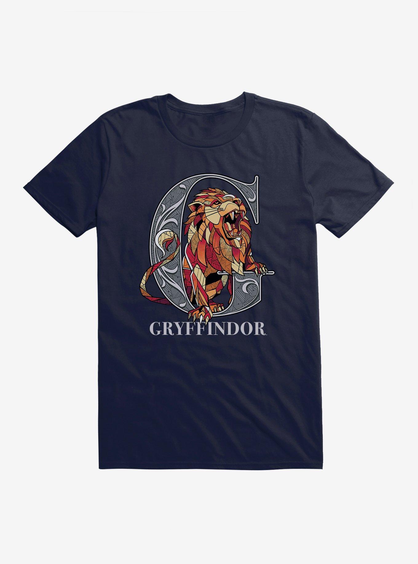 Harry Potter Gryffindor Classic Geometric Letter T-Shirt, NAVY, hi-res