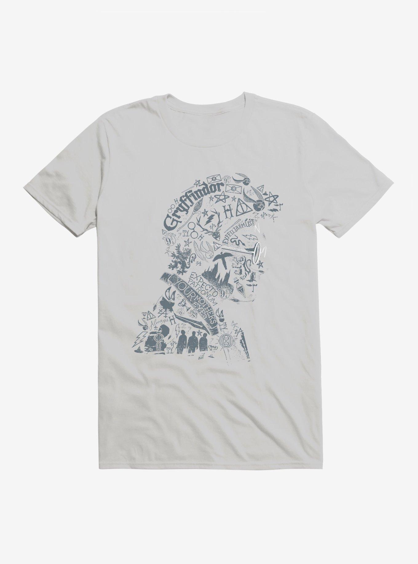 Harry Potter Harry Profile Word Collage T-Shirt