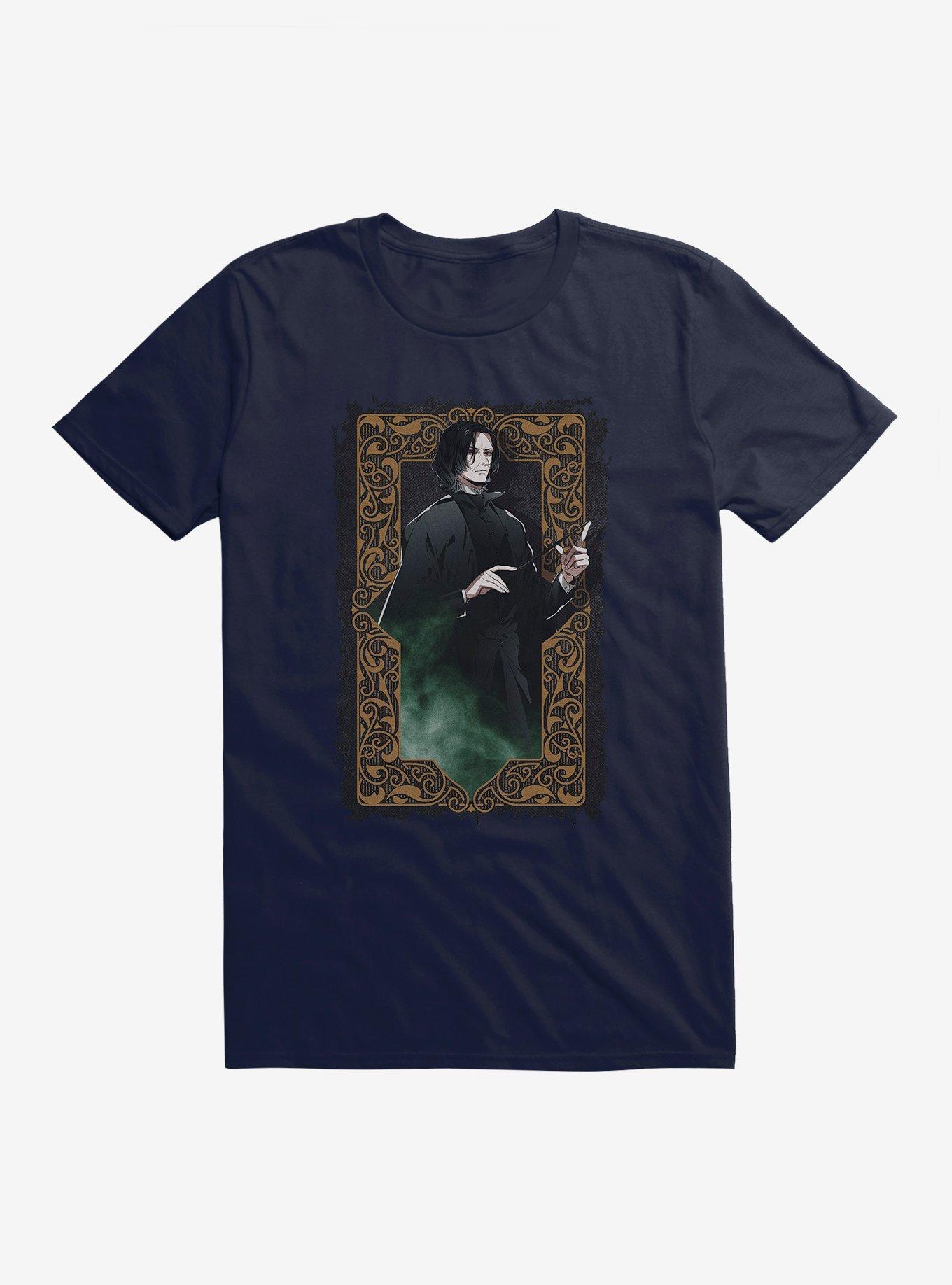 Harry Potter Snape Frame Anime Style T-Shirt, NAVY, hi-res