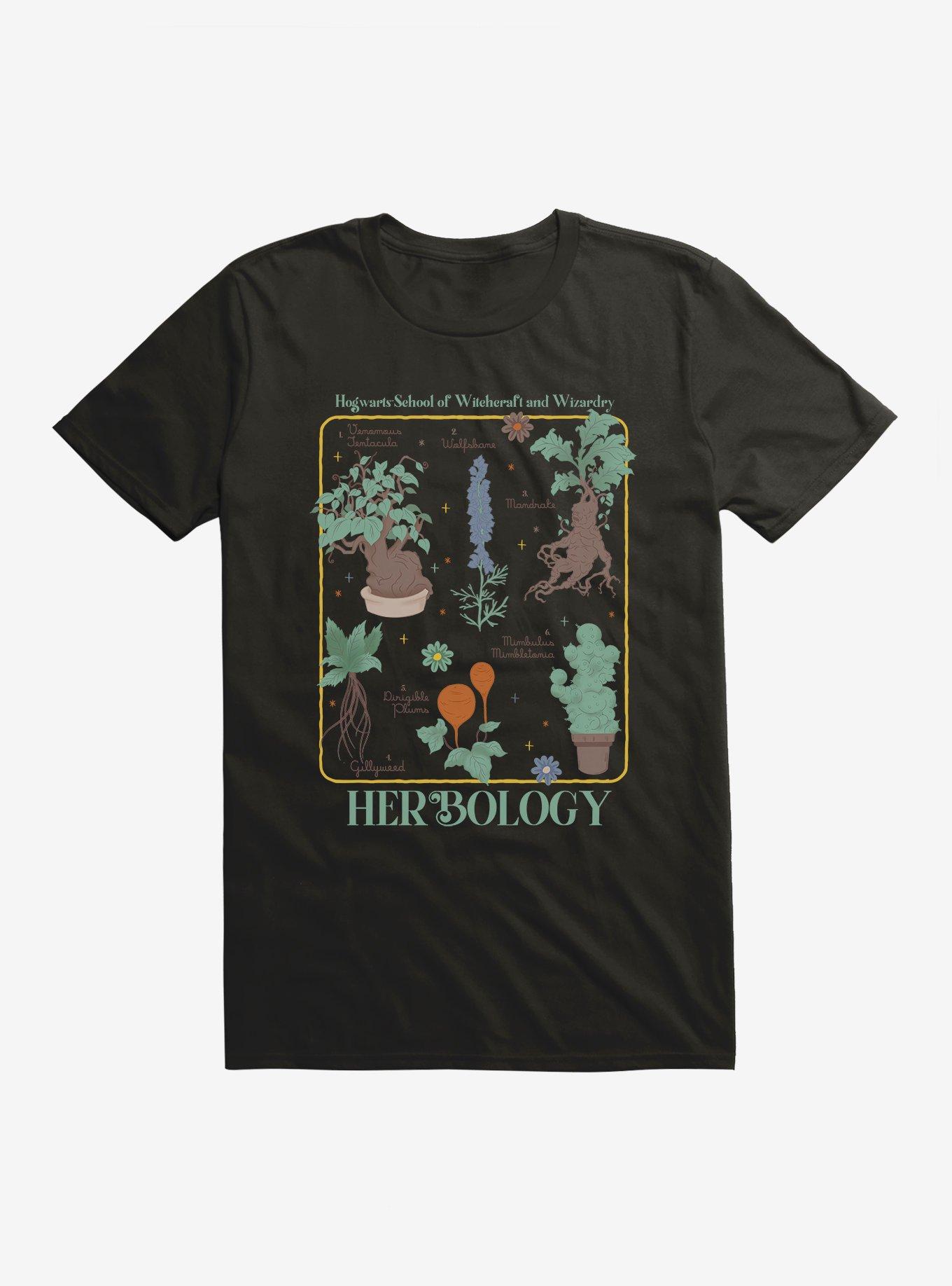 Harry Potter Herbology Textbook Plants T-Shirt, BLACK, hi-res