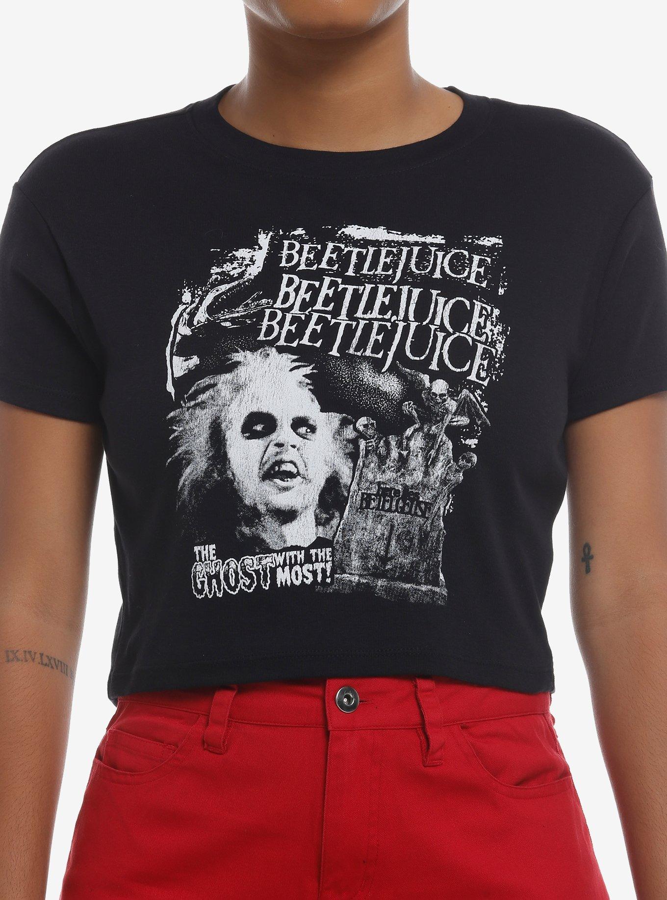 Beetlejuice Name Black & White Girls Baby T-Shirt, , hi-res