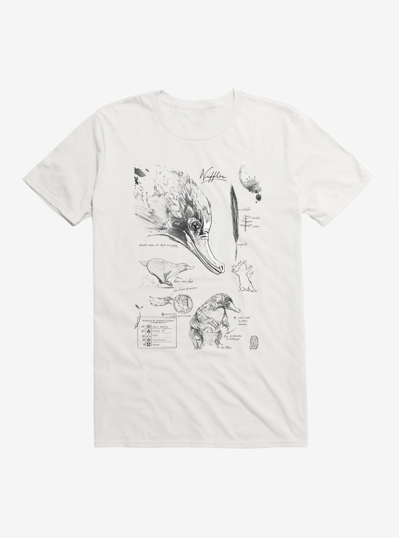 Fantastic Beasts Niffler Sketches T-Shirt, , hi-res