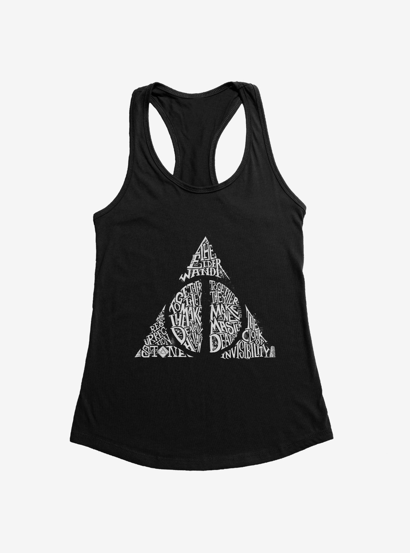 Harry Potter Deathly Hallows Script Womens Tank, , hi-res