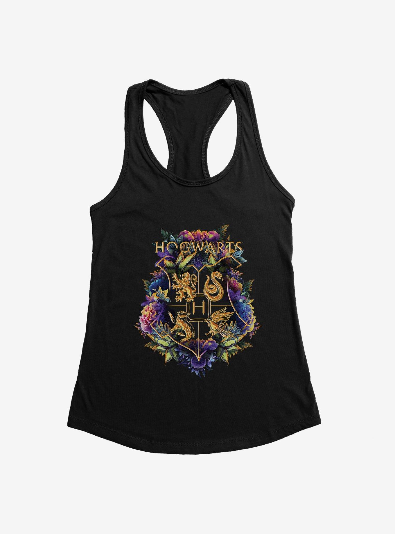 Harry Potter Hogwarts Floral Crest Womens Tank Top, , hi-res