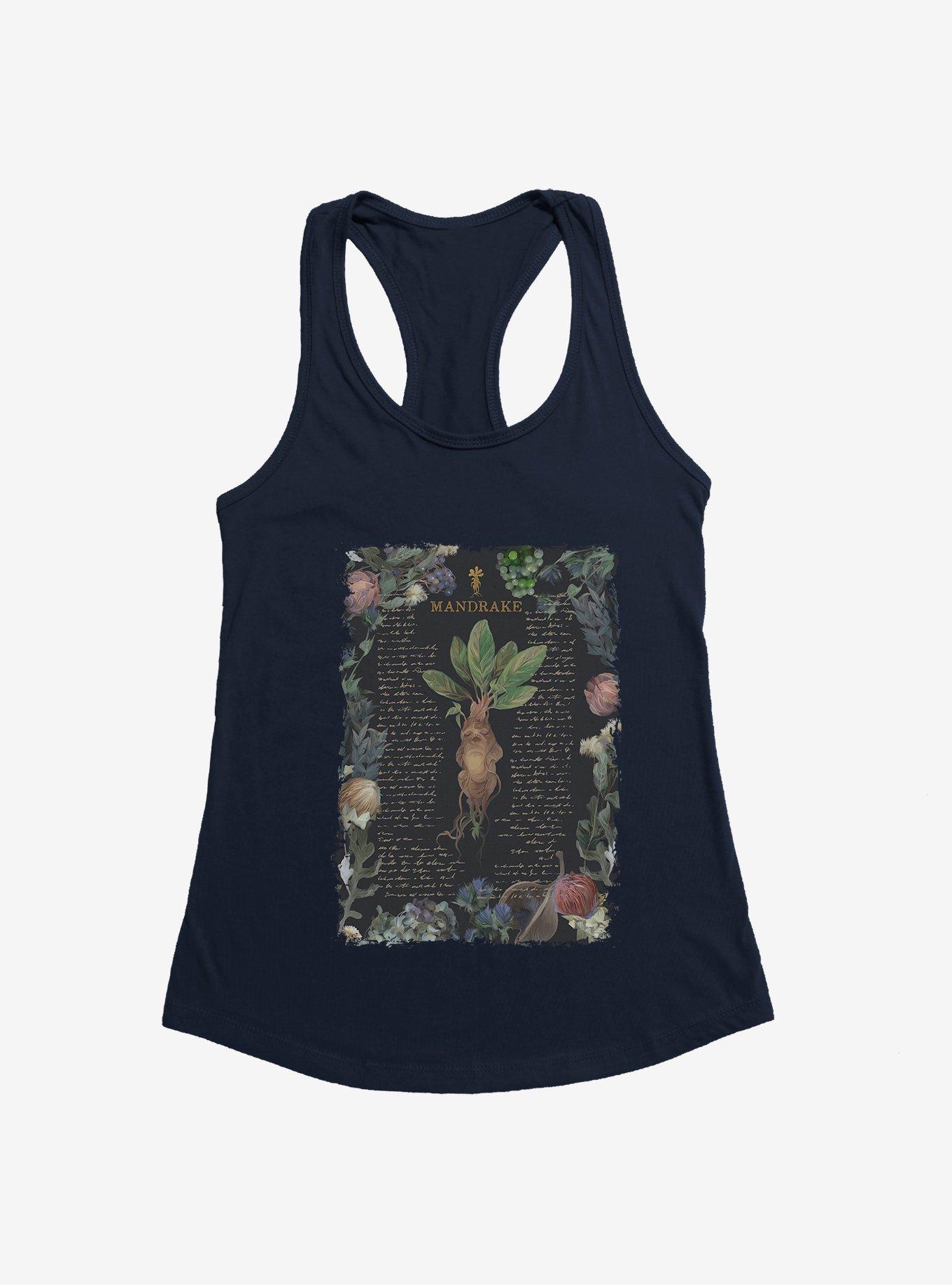 Harry Potter Mandrake Script Womens Tank Top, MIDNIGHT NAVY, hi-res