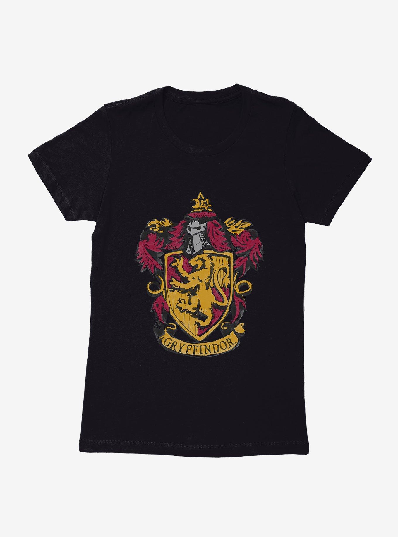 Harry Potter Gryffindor Lion Shield Womens T-Shirt, BLACK, hi-res