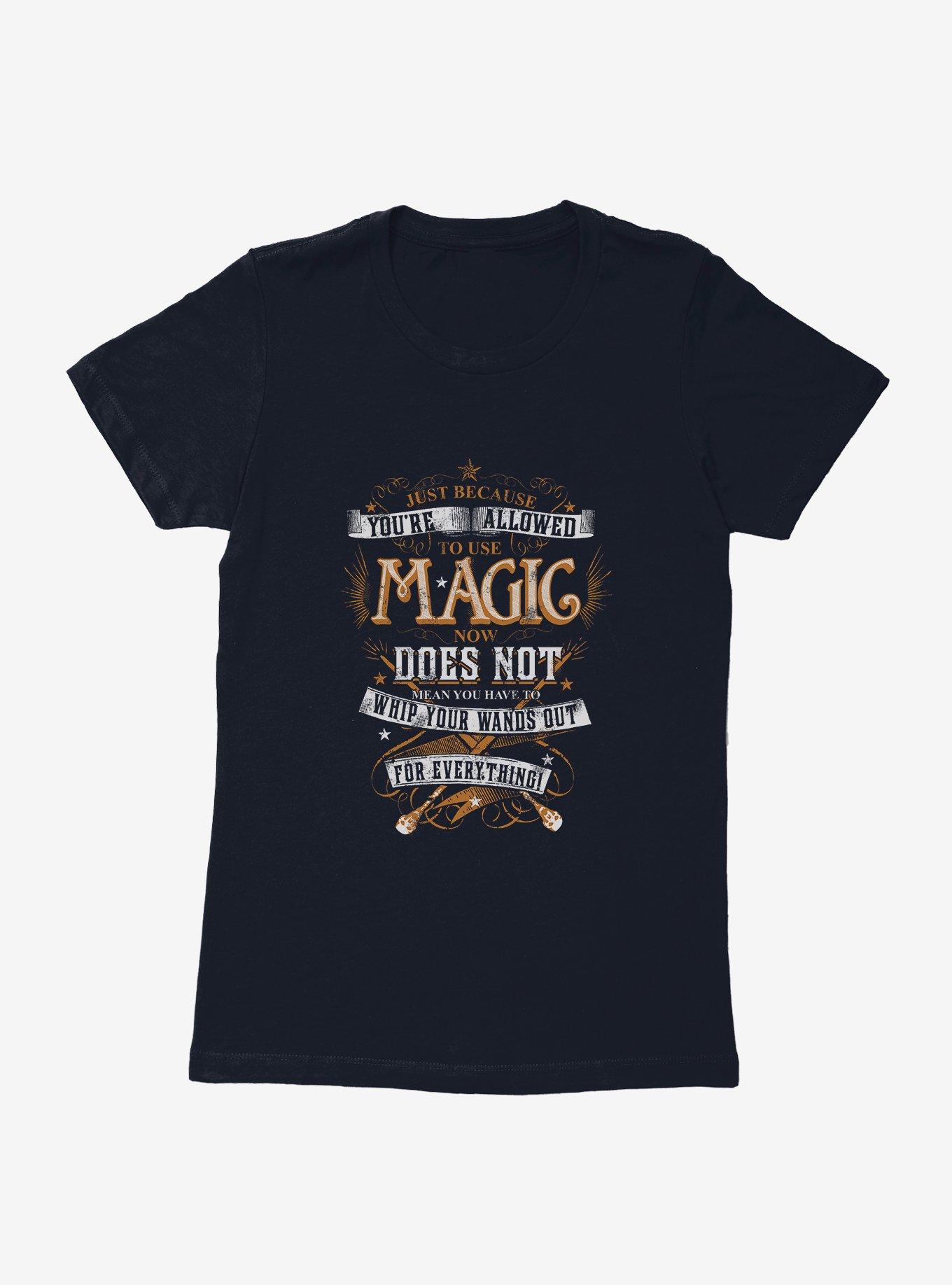 Harry Potter Wands Out Quote Womens T-Shirt, MIDNIGHT NAVY, hi-res