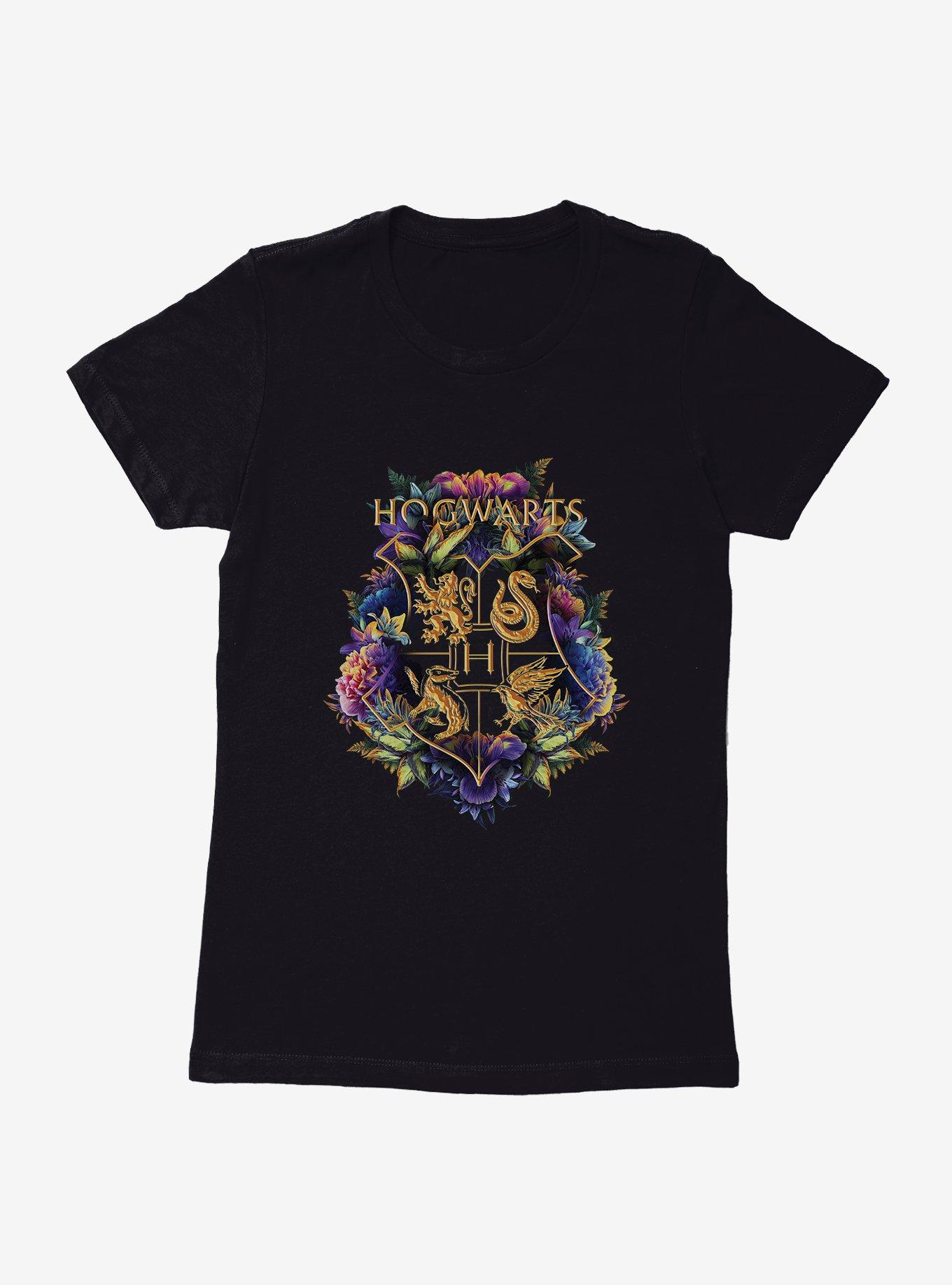 Harry Potter Hogwarts Floral Shield Womens T-Shirt, , hi-res