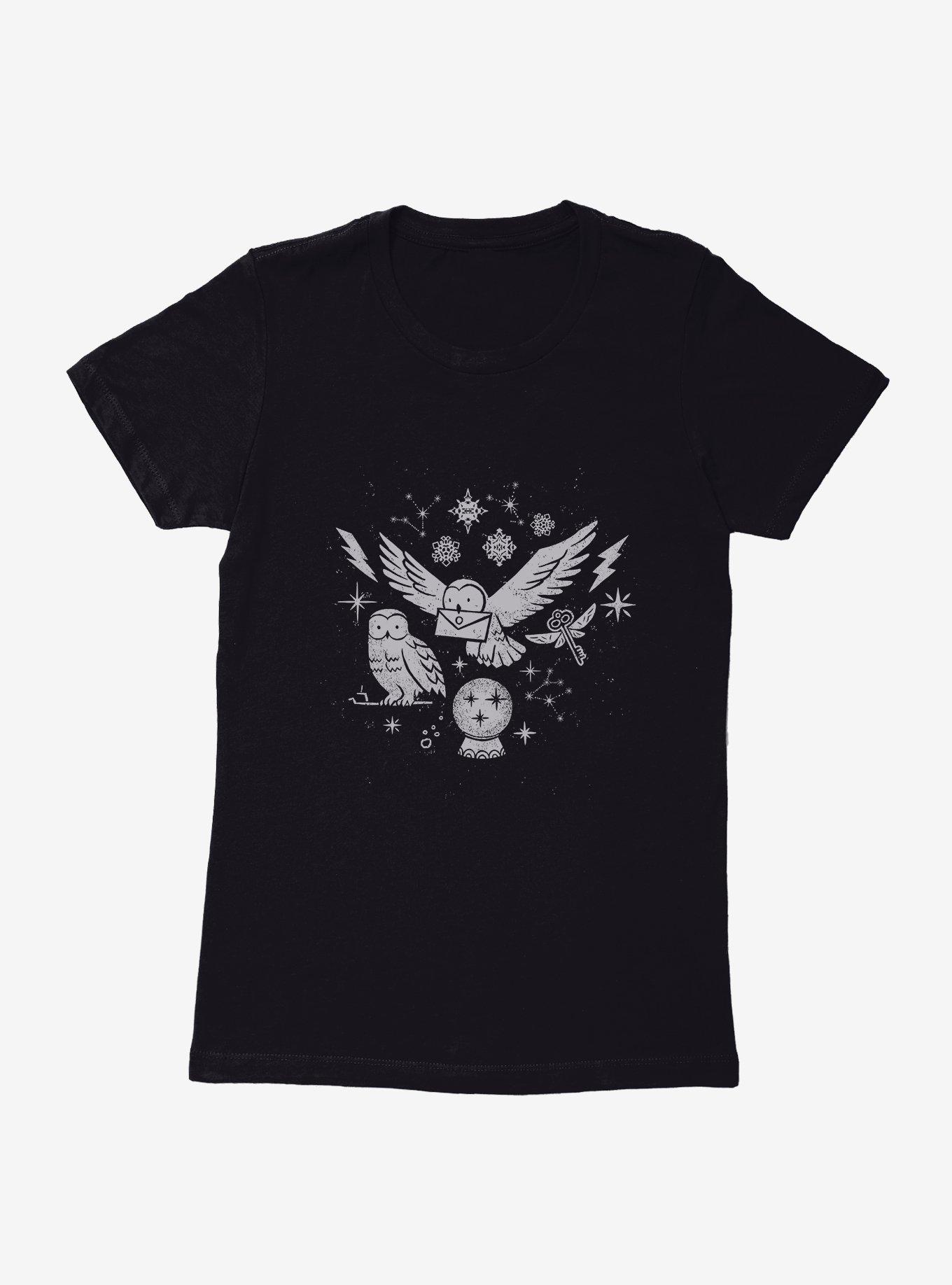 Harry Potter Owl Mail Womens T-Shirt, BLACK, hi-res