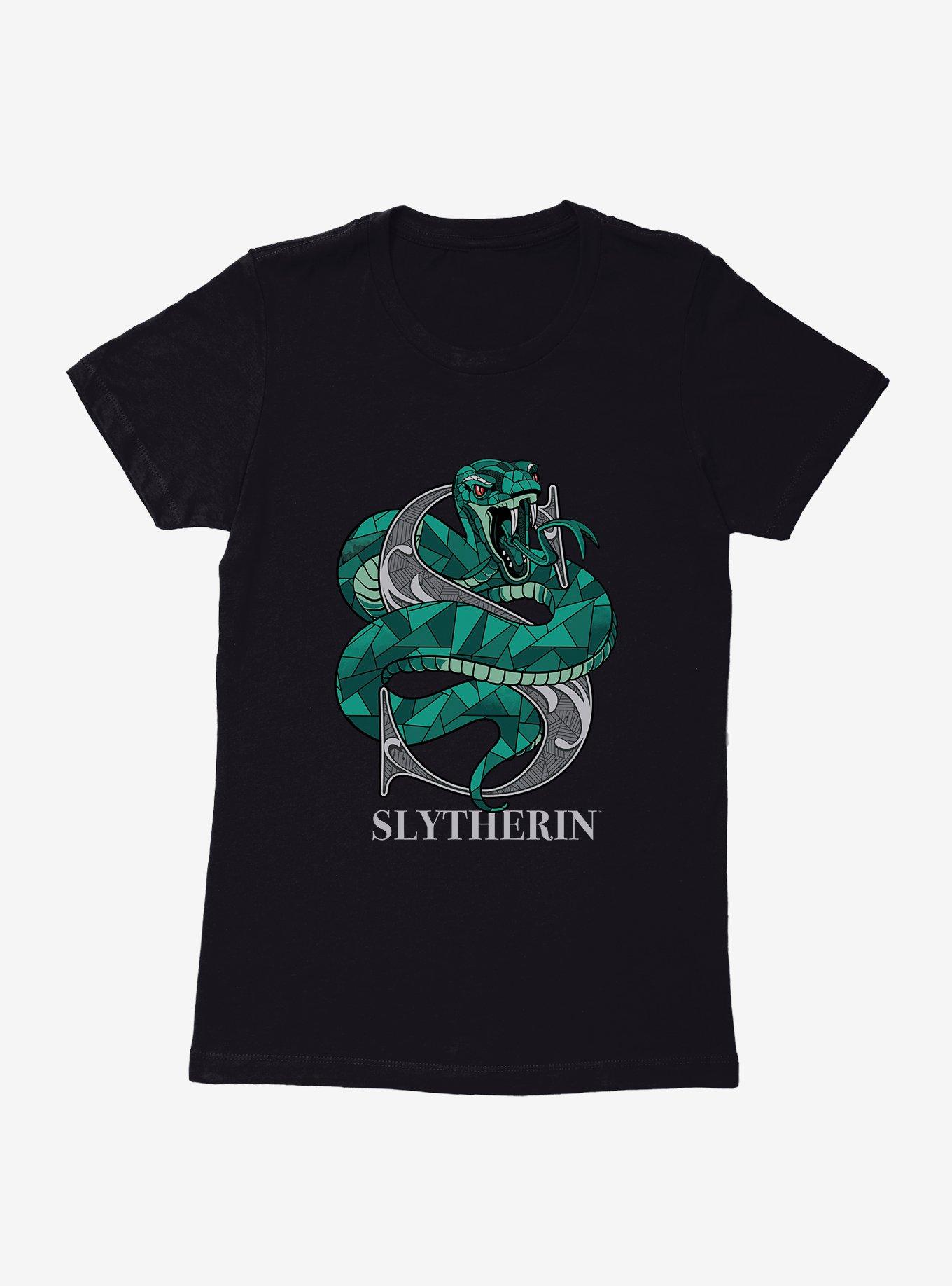 Harry Potter Slytherin Classic Geometric Letter Womens T-Shirt, BLACK, hi-res