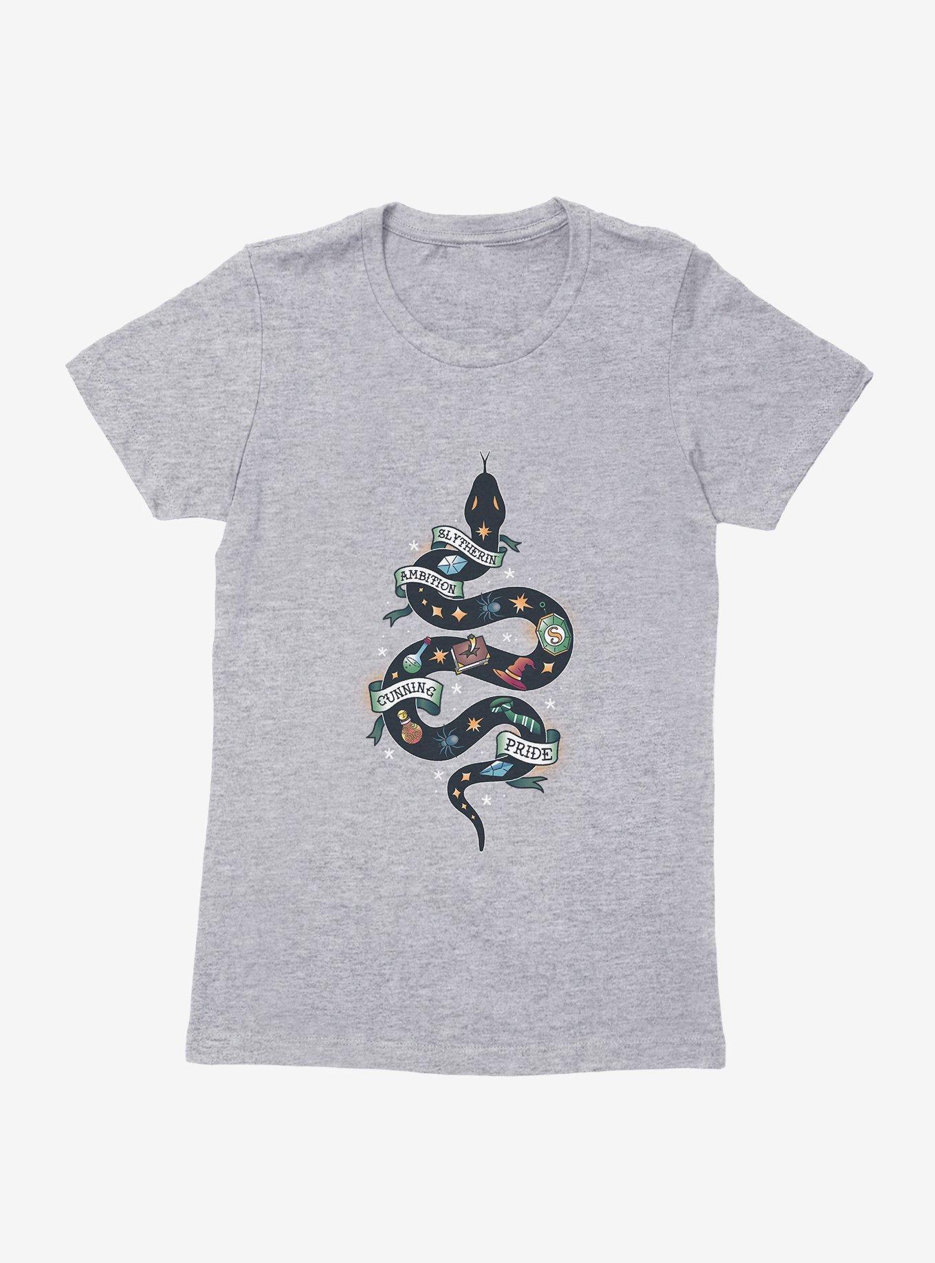 Harry Potter Slytherin Traits Womens T-Shirt, HEATHER GREY, hi-res