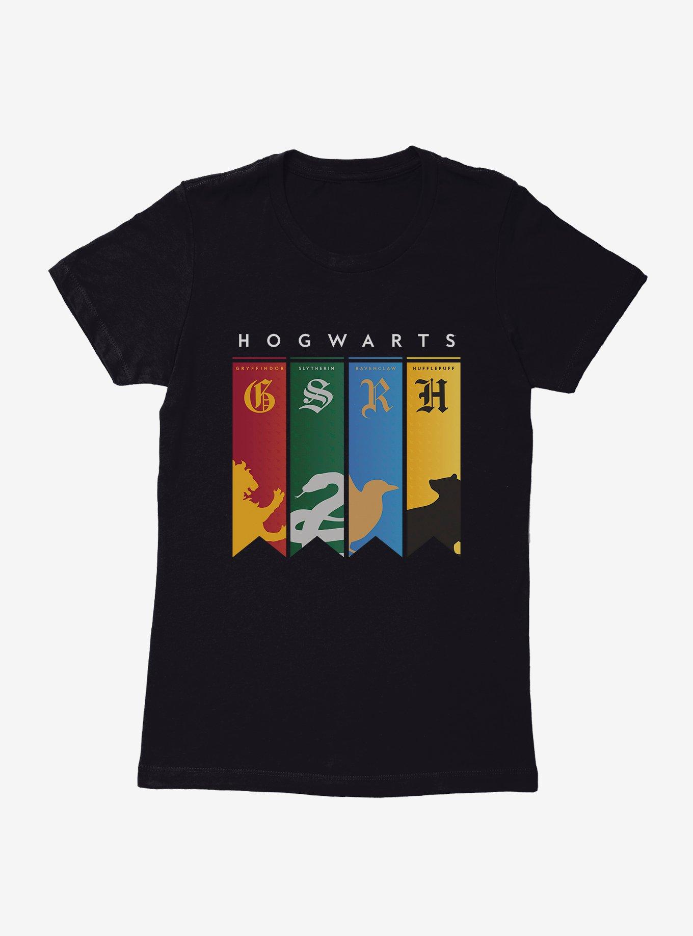 Harry Potter Hogwarts School House Banners Womens T-Shirt?