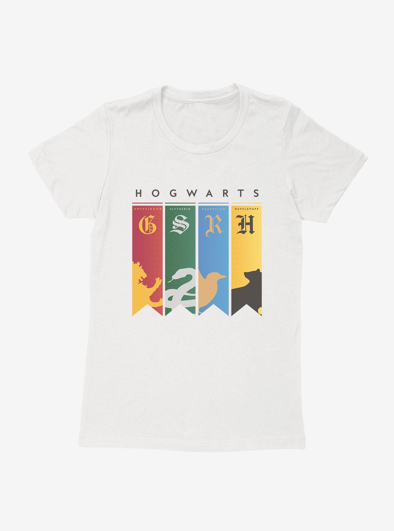 Harry Potter Hogwarts School House Banners Womens T-Shirt, , hi-res