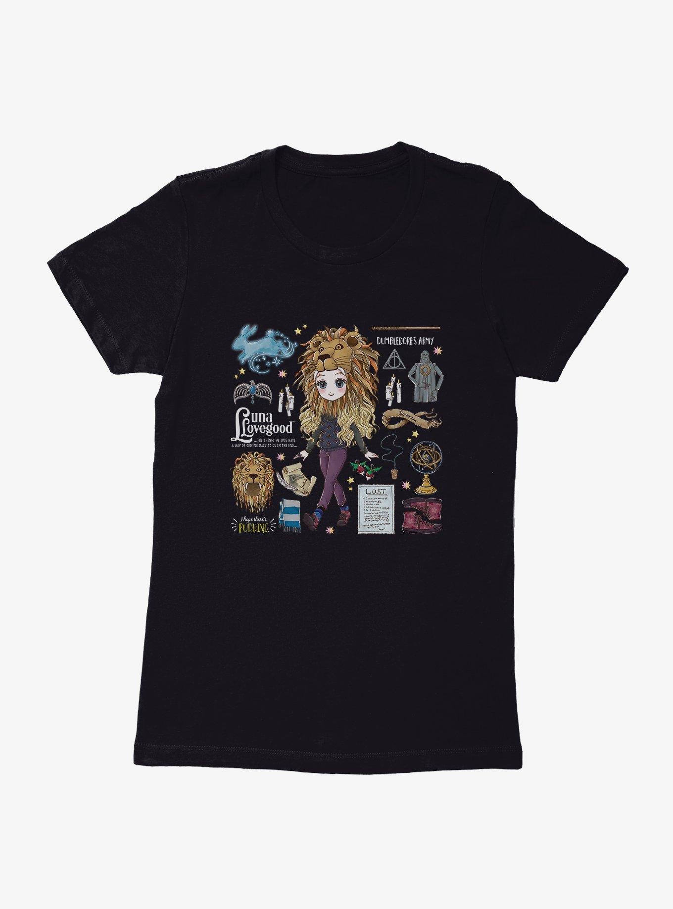 Harry Potter Luna Icons Lion Hat Womens T-Shirt?, BLACK, hi-res