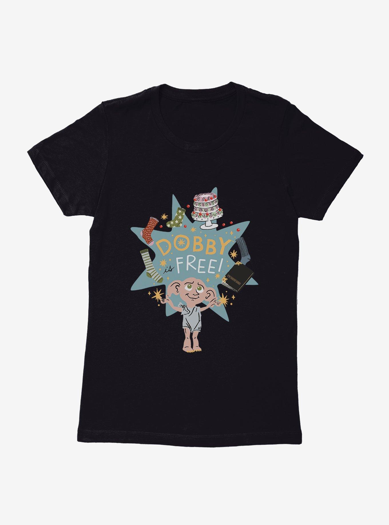 Harry Potter Dobby Is Free Womens T-Shirt, BLACK, hi-res