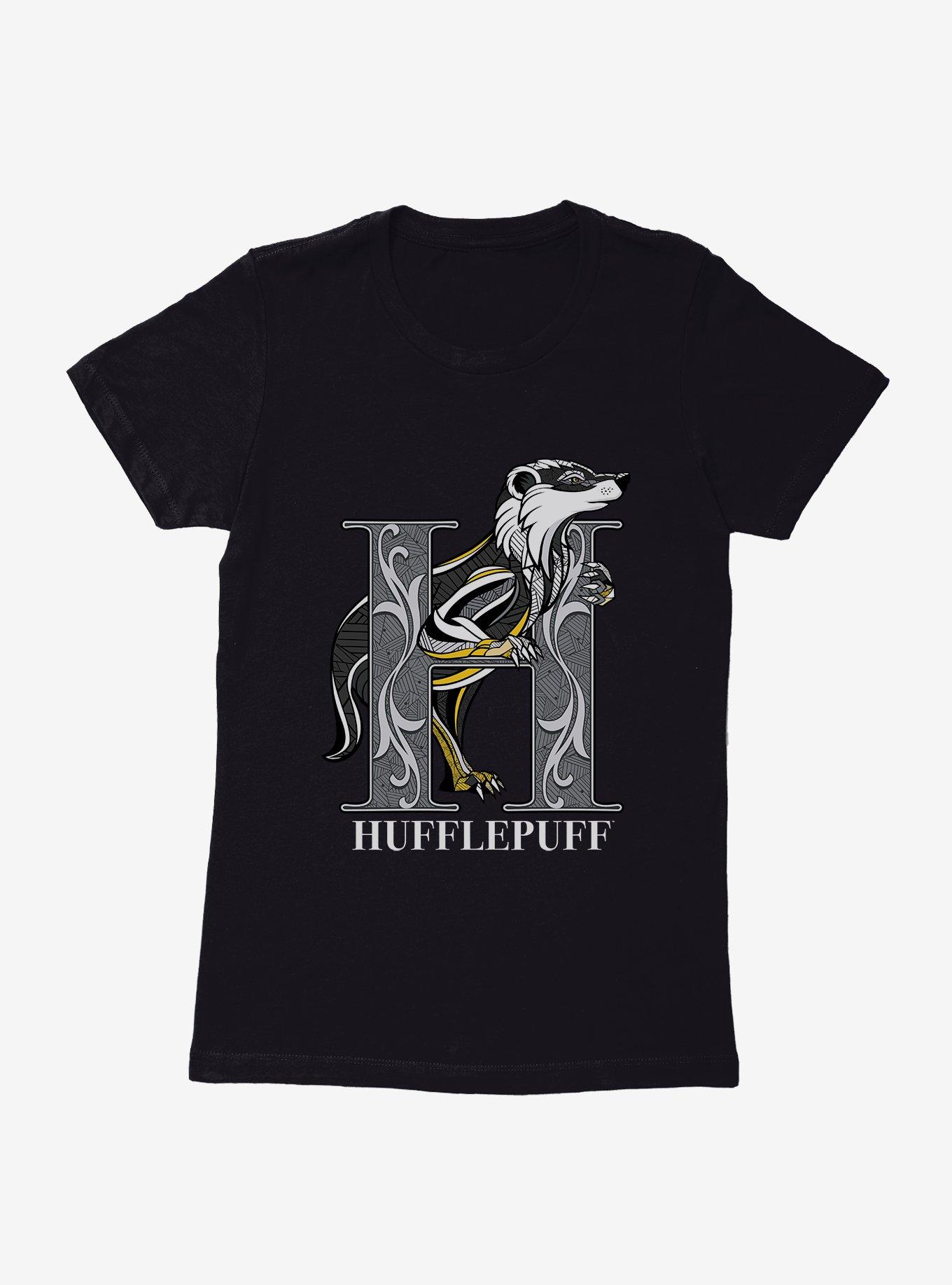 Harry Potter Hufflepuff Classic Geometric Letter Womens T-Shirt?, BLACK, hi-res