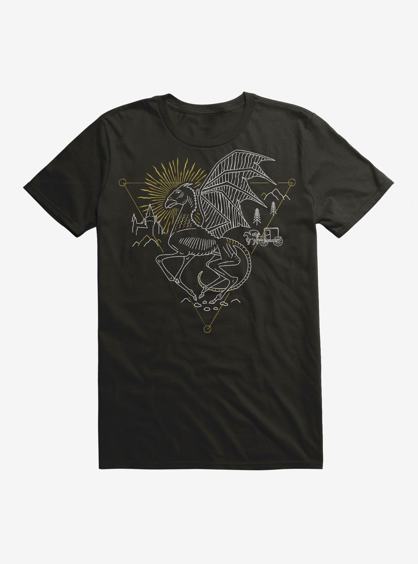 Harry Potter Thestral Outline T-Shirt, BLACK, hi-res