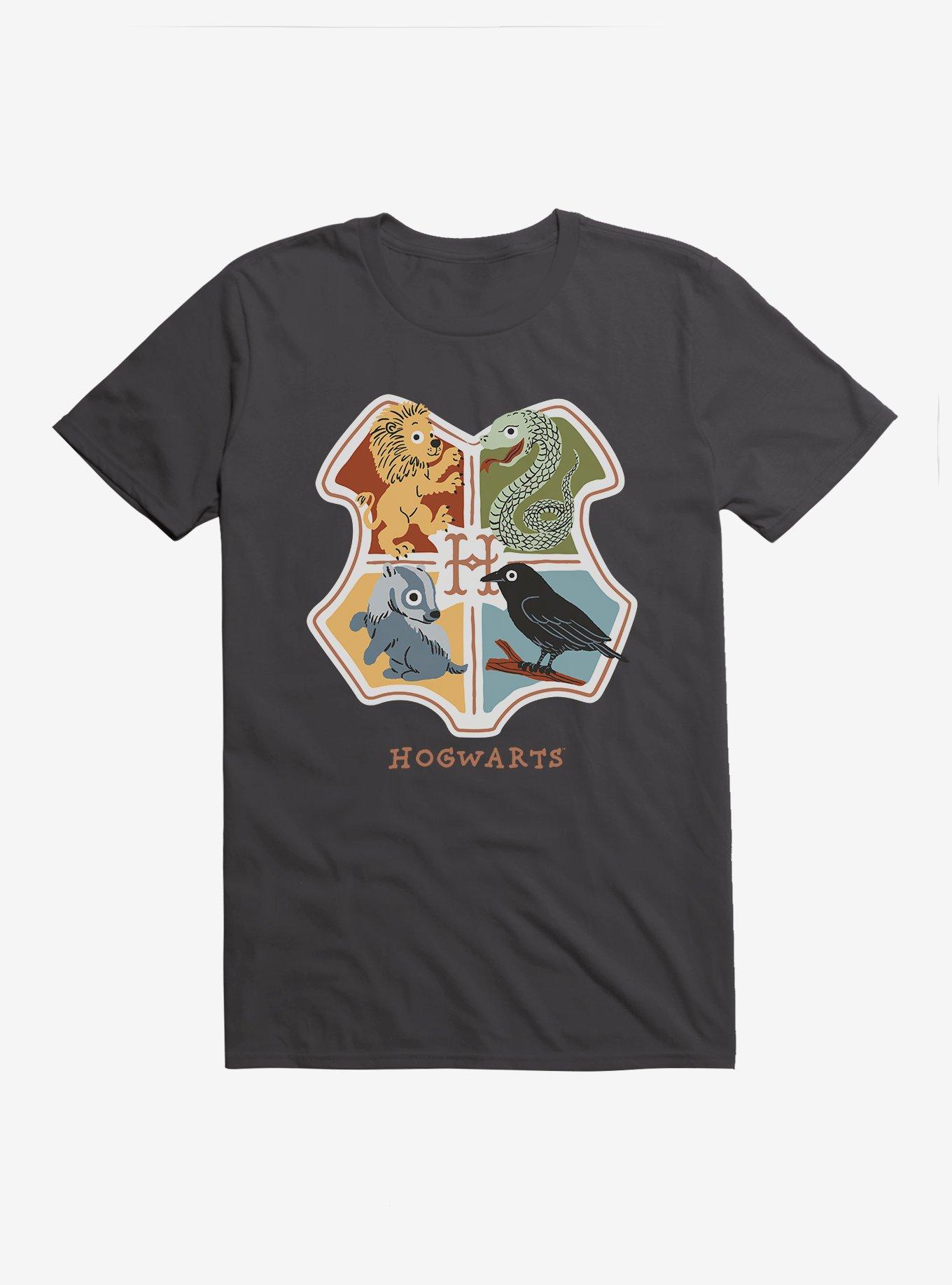 Harry Potter Hogwarts Animals Shield T-Shirt, HEAVY METAL, hi-res