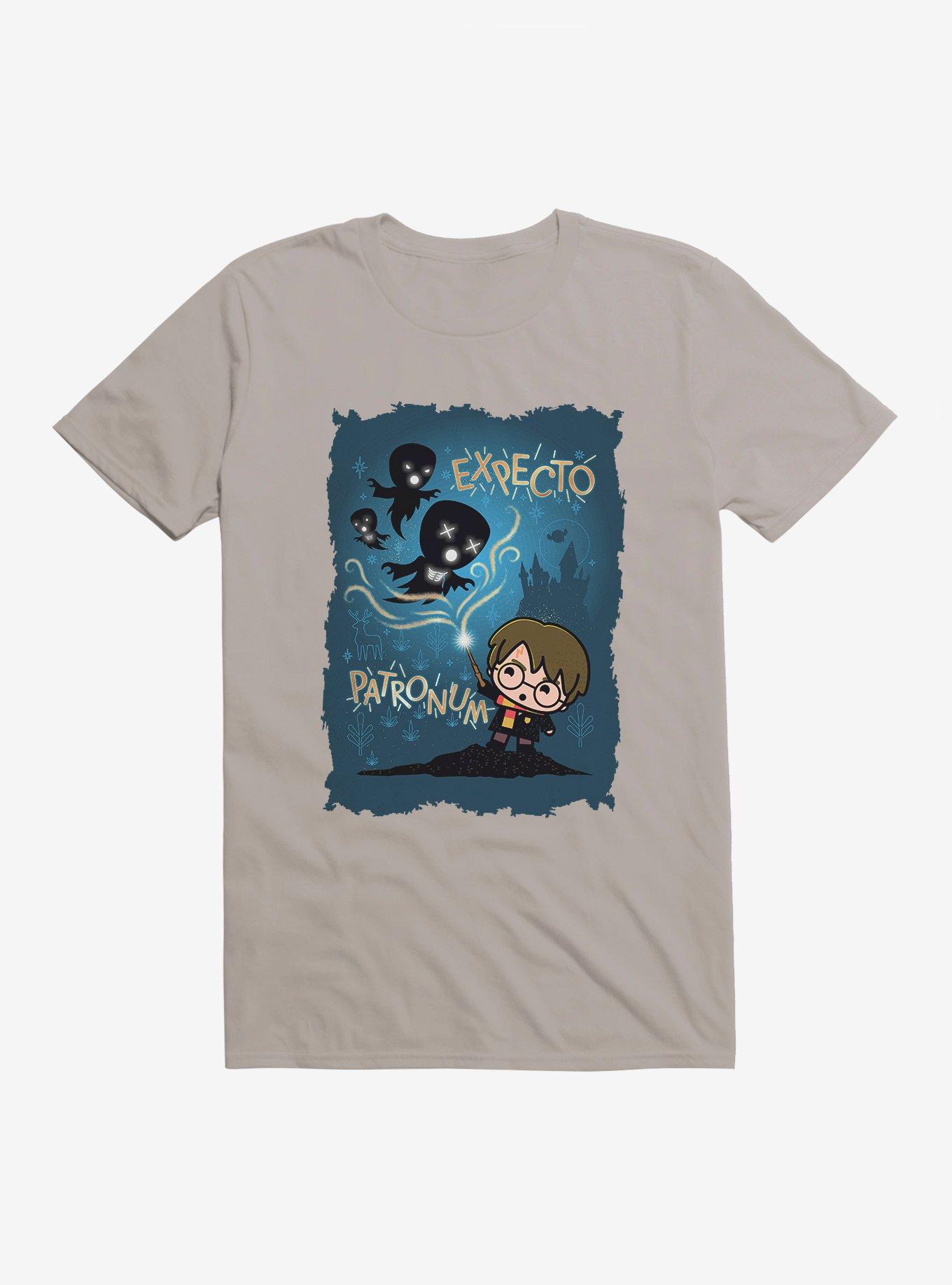 Harry Potter Expecto Patronum Blue Background T-Shirt