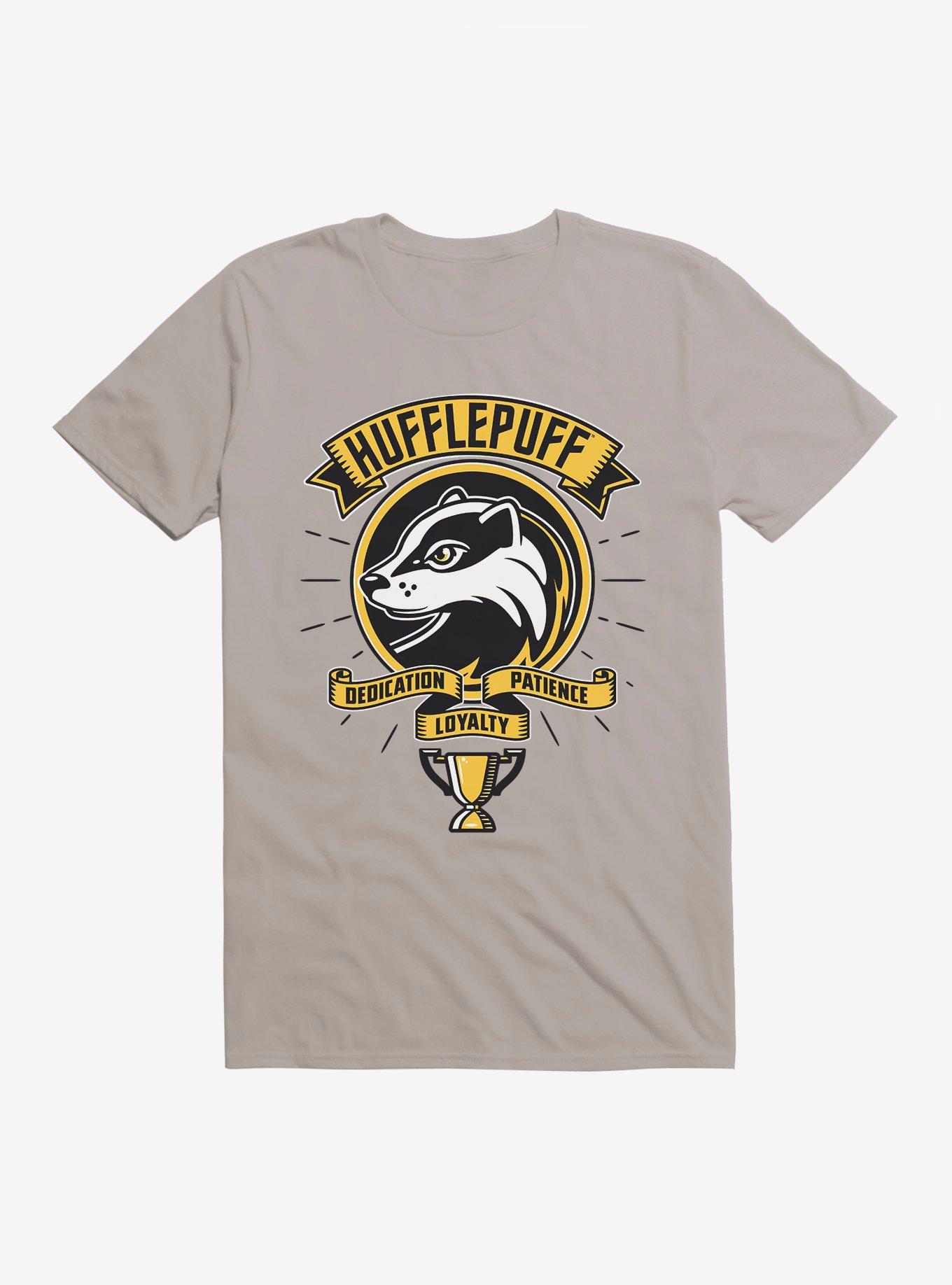 Harry Potter Hufflepuff House Patch Art T-Shirt, LIGHT GREY, hi-res