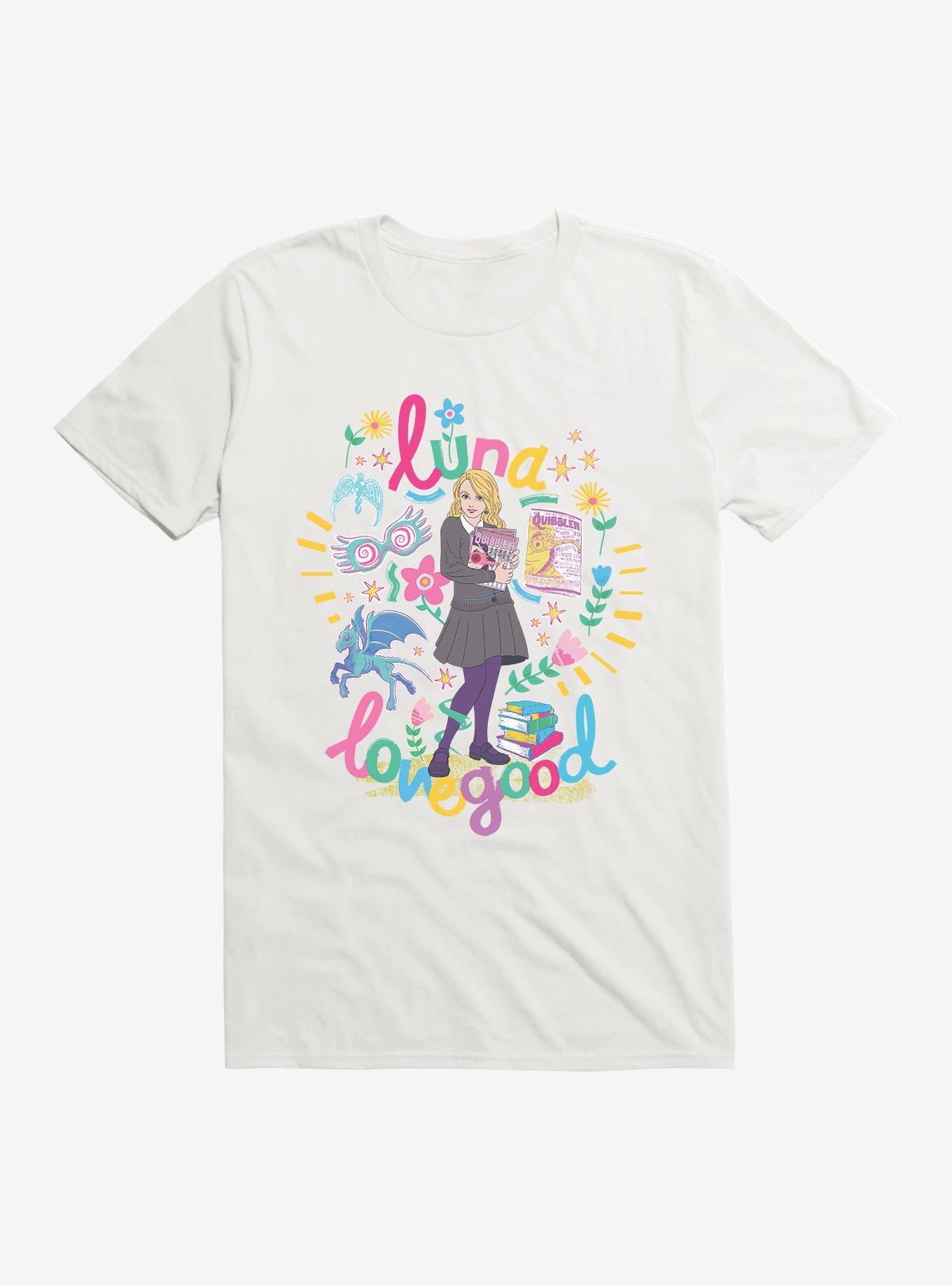 Harry Potter Luna Lovegood Doodle Art T-Shirt, WHITE, hi-res