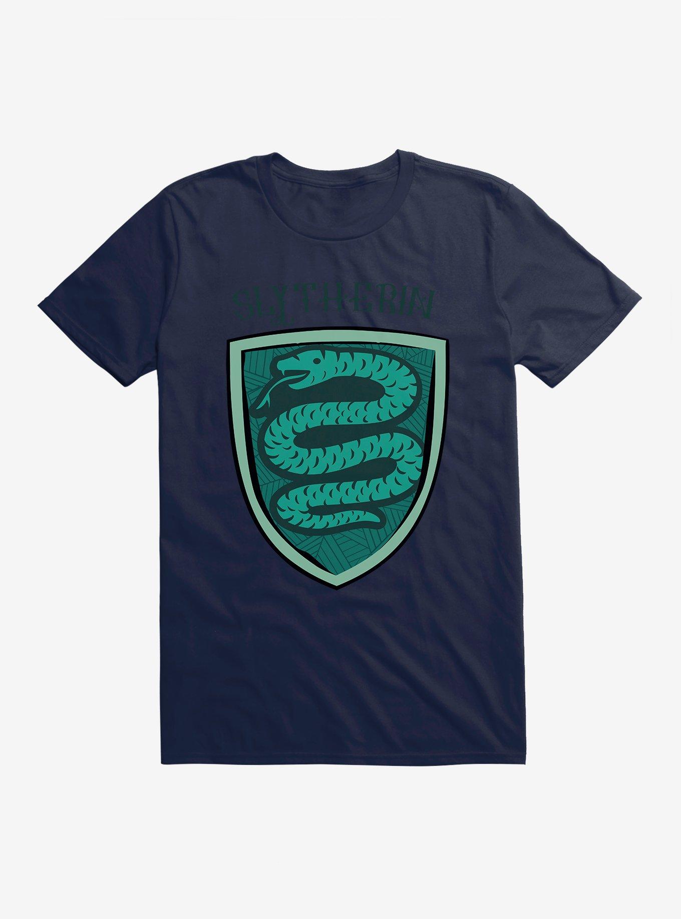 Harry Potter Slytherin Modern Geometric Emblem T-Shirt, MIDNIGHT NAVY, hi-res