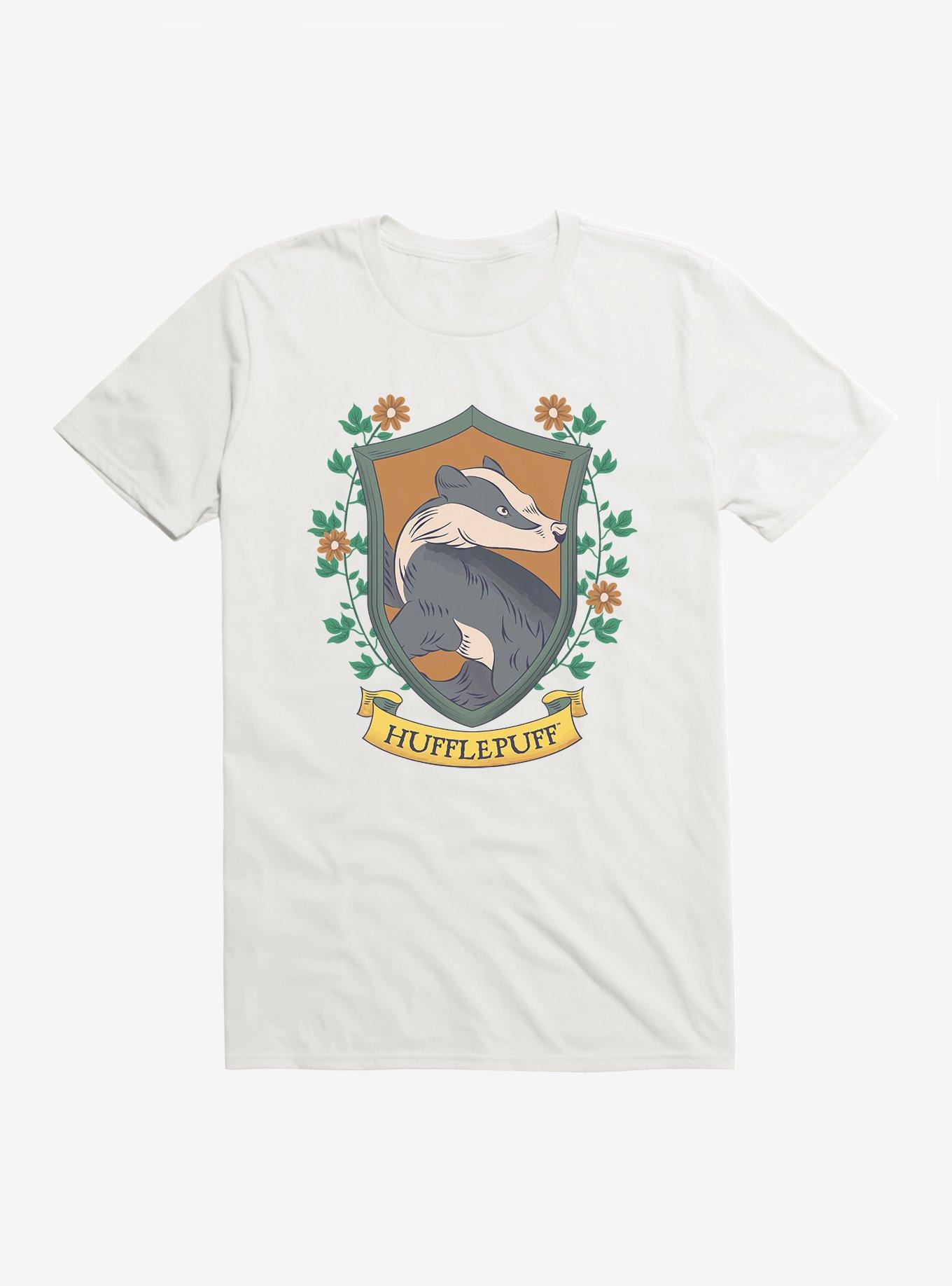 Harry Potter Hufflepuff Crest T-Shirt, WHITE, hi-res